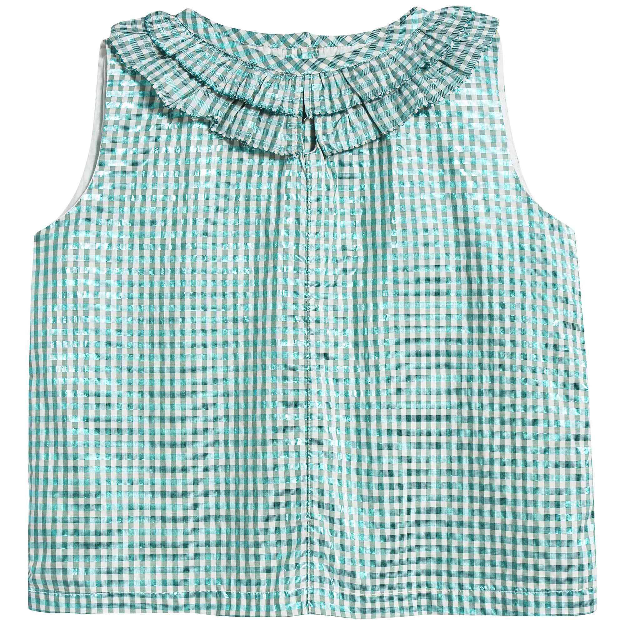 Girls Emerald Grid Top
