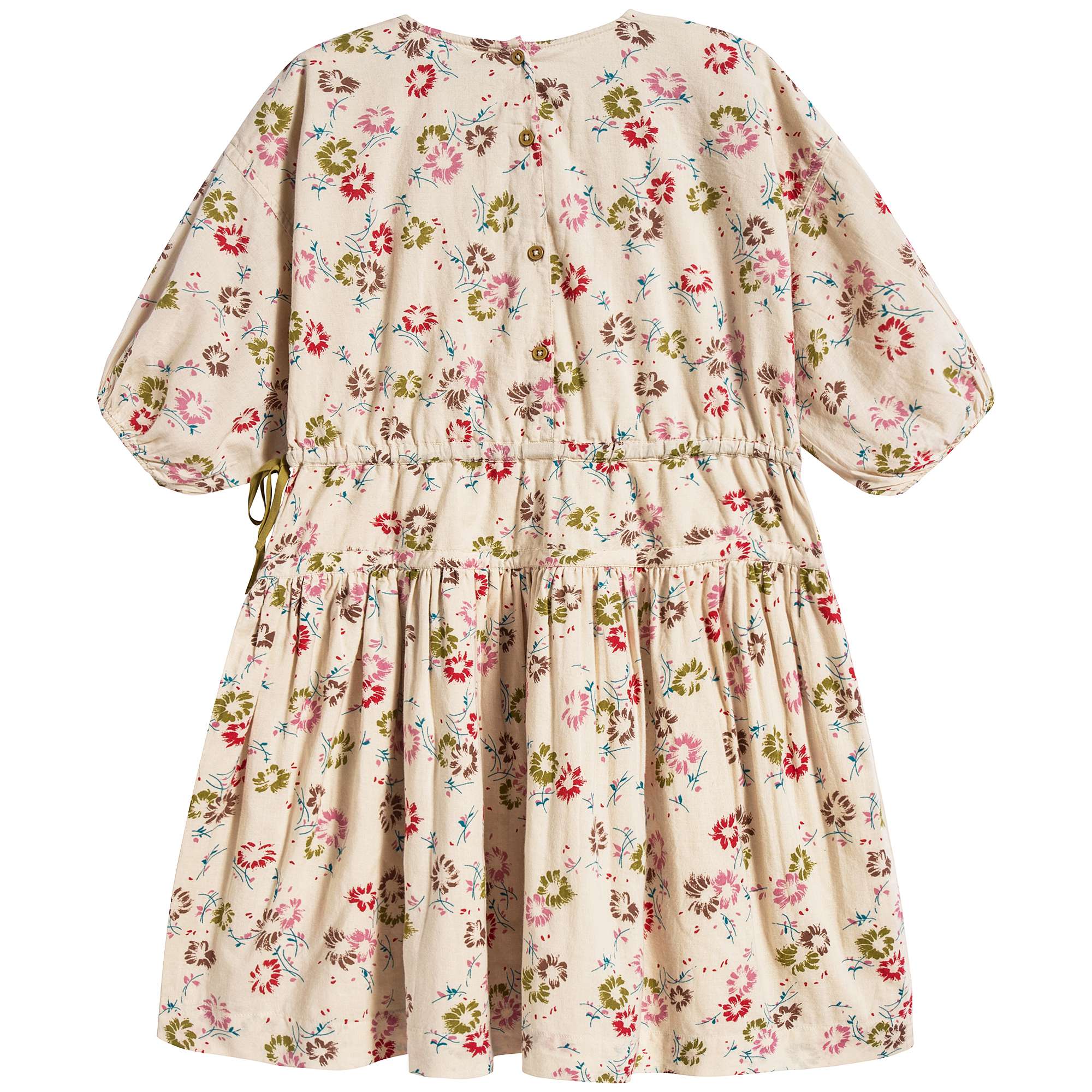 Girls Painted Flower Print Cotton Gress