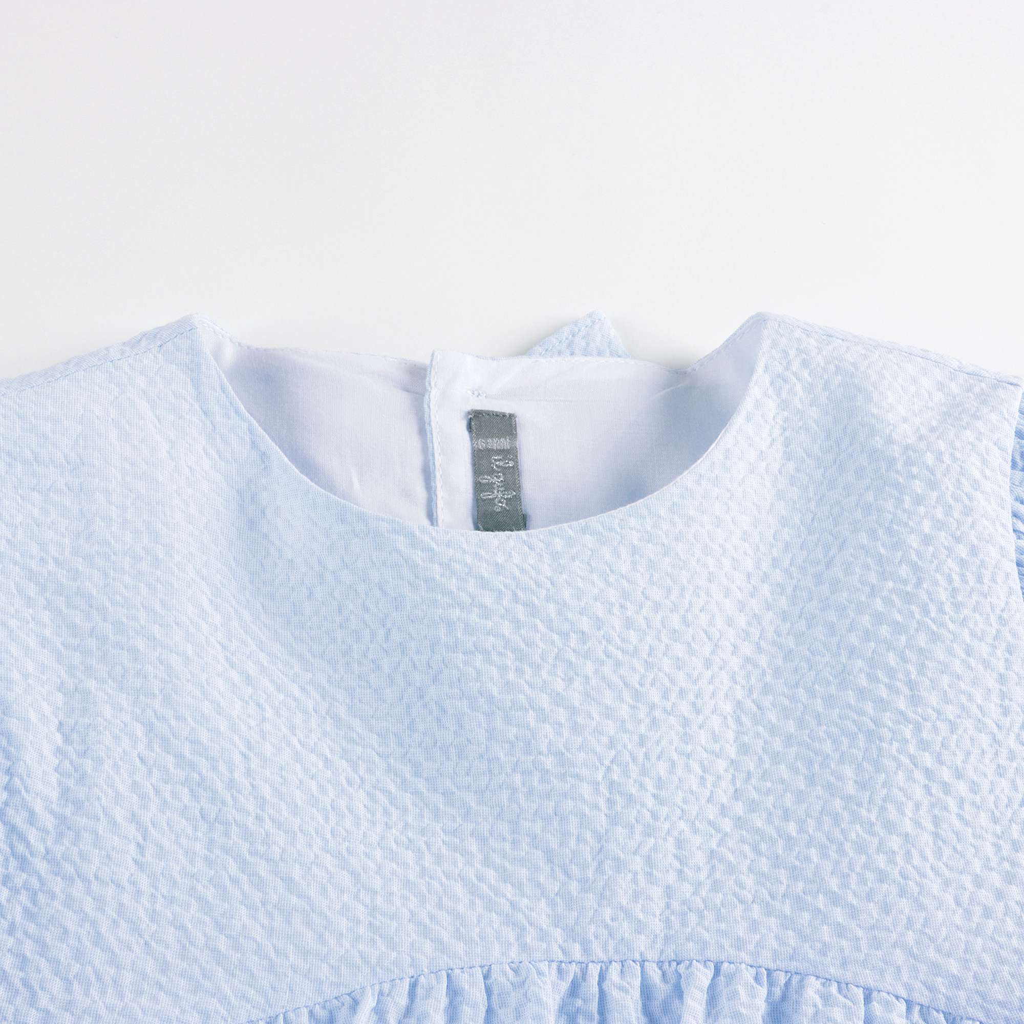 Girls Light Blue Cotton Dress