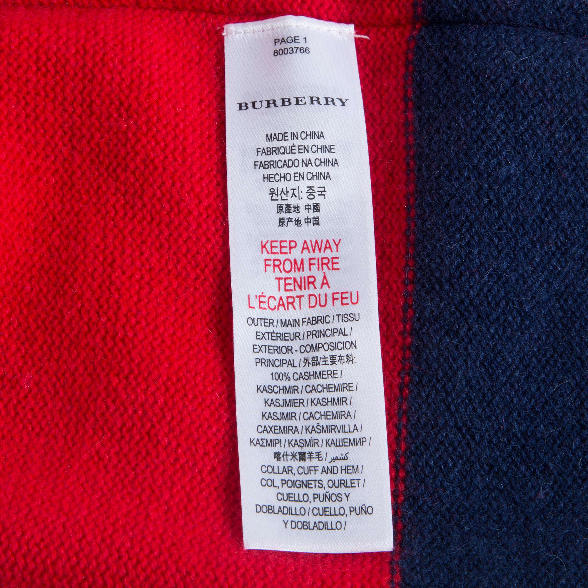 Baby Boys Bright Red Cashmere Sweater