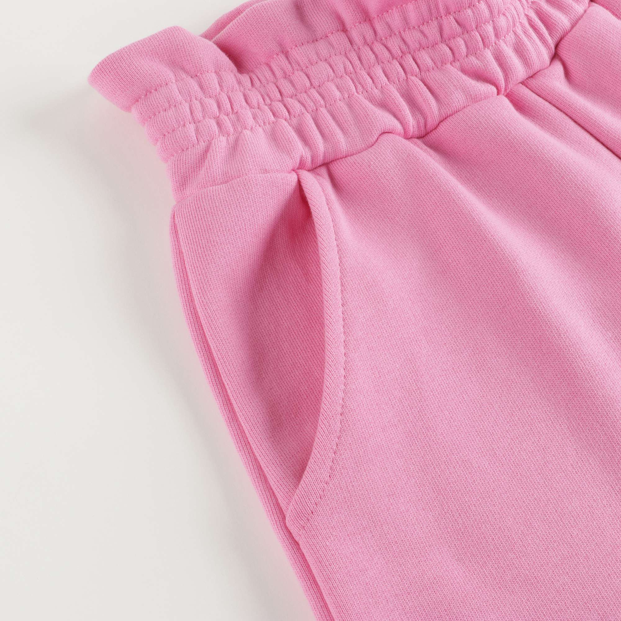 Girls Pink Logo Fleece Shorts