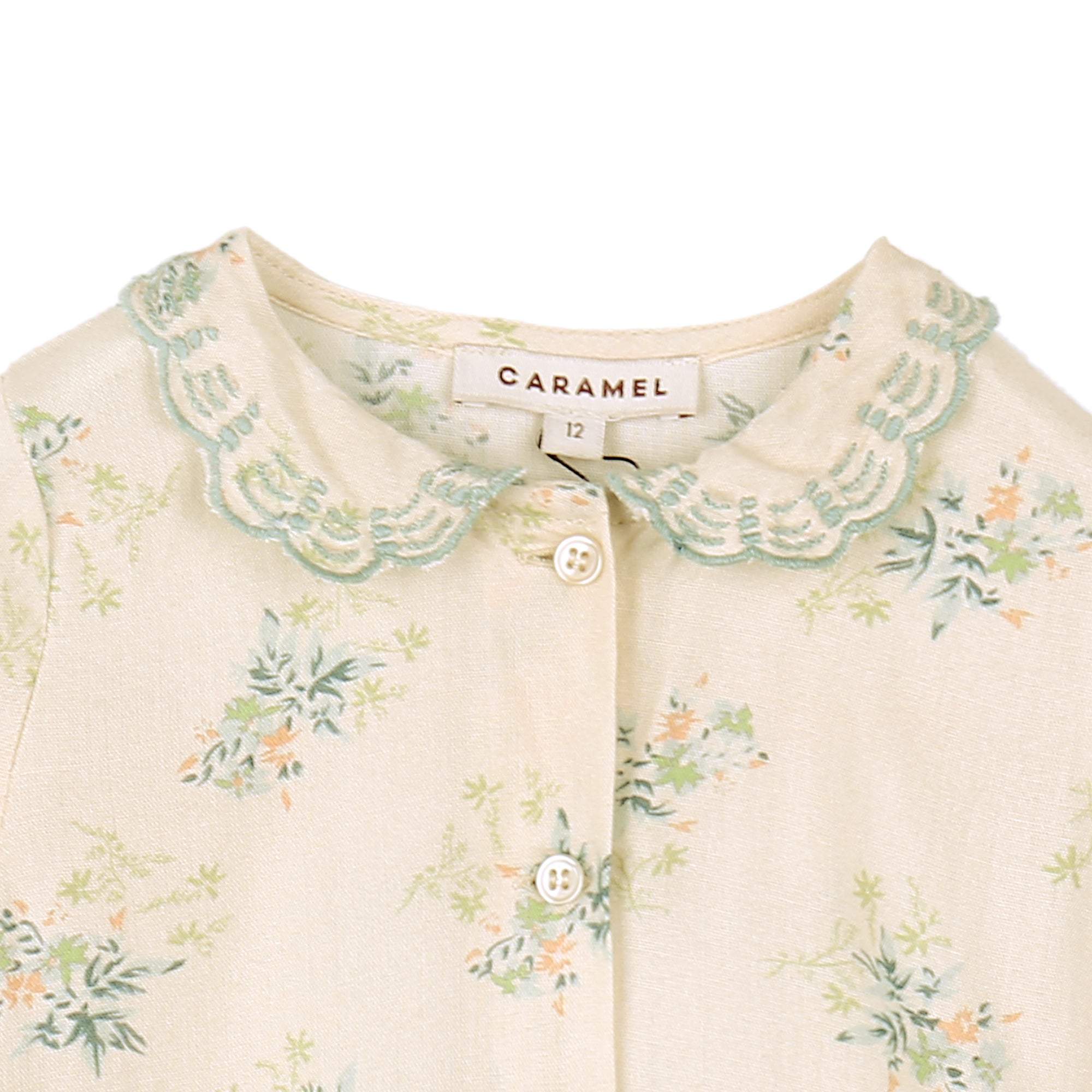 Baby Girls Ivory Flowers Printed Babysuit