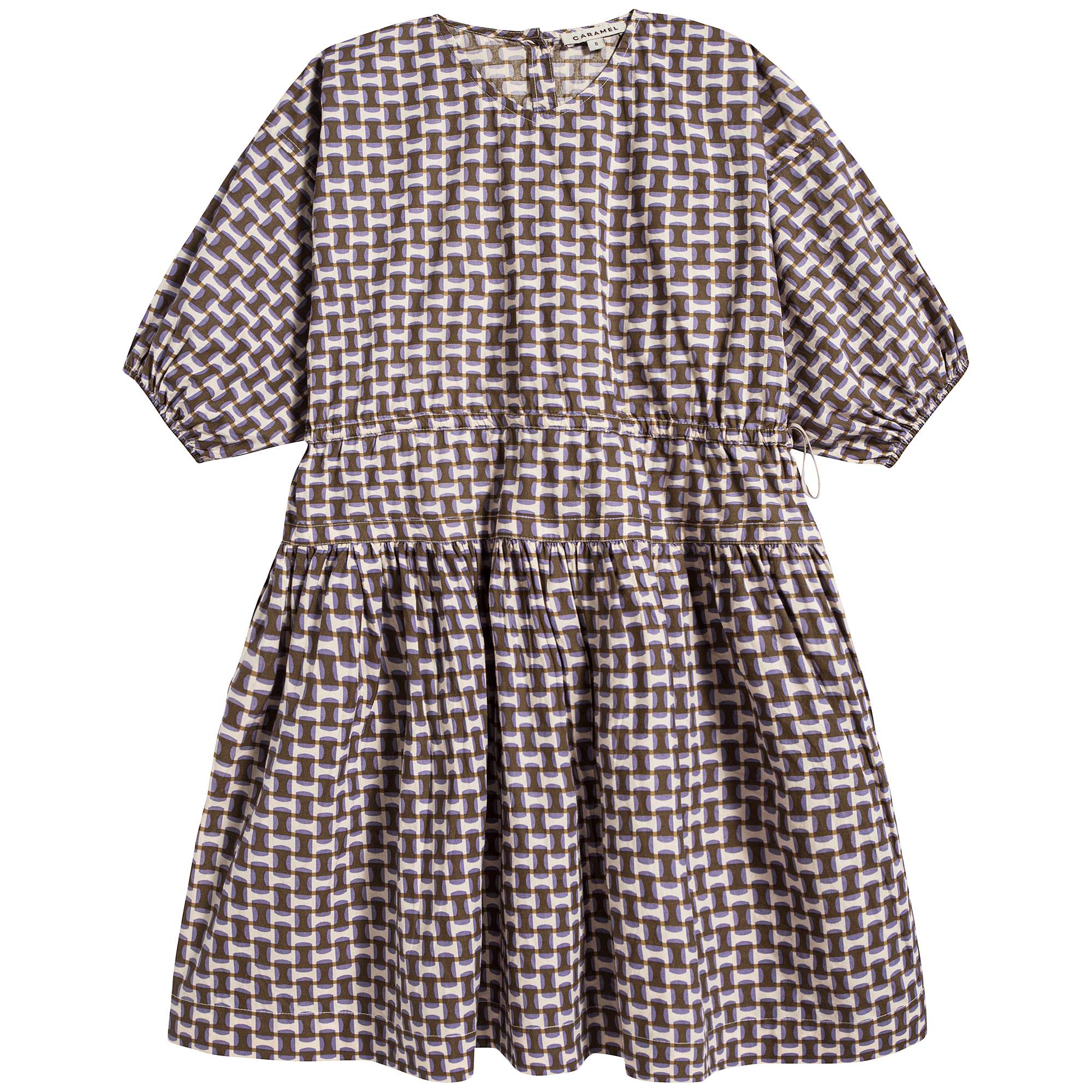 Girls Lilac Print Cotton Dress