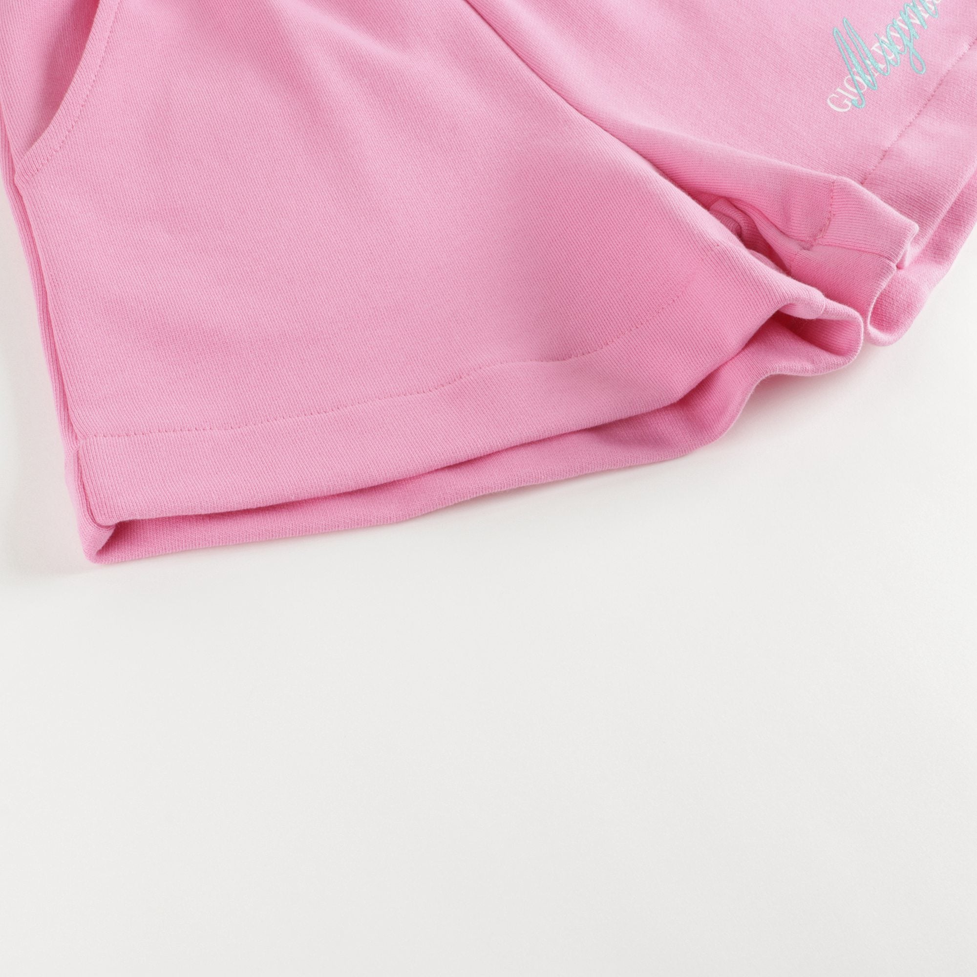Girls Pink Logo Fleece Shorts