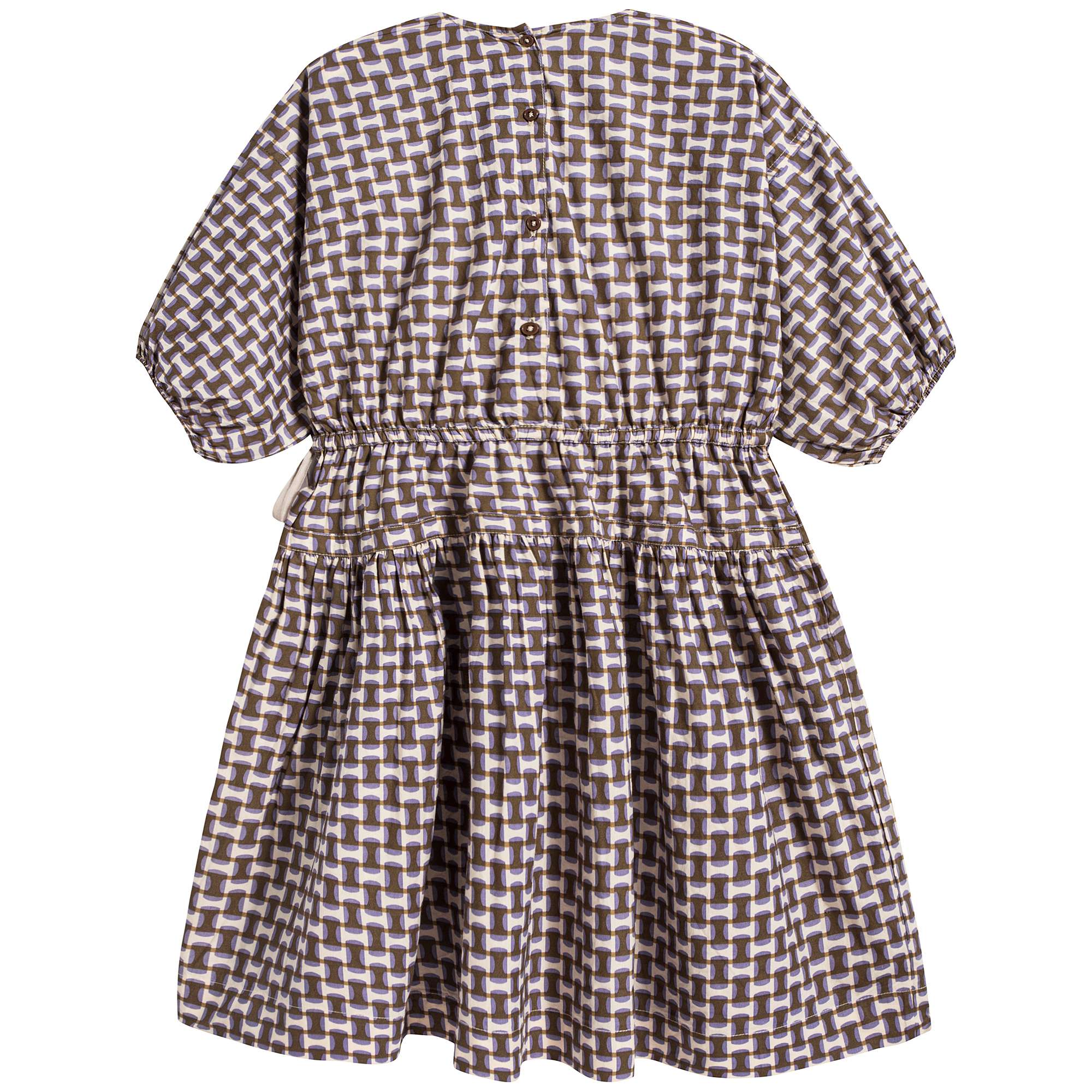 Girls Lilac Print Cotton Dress