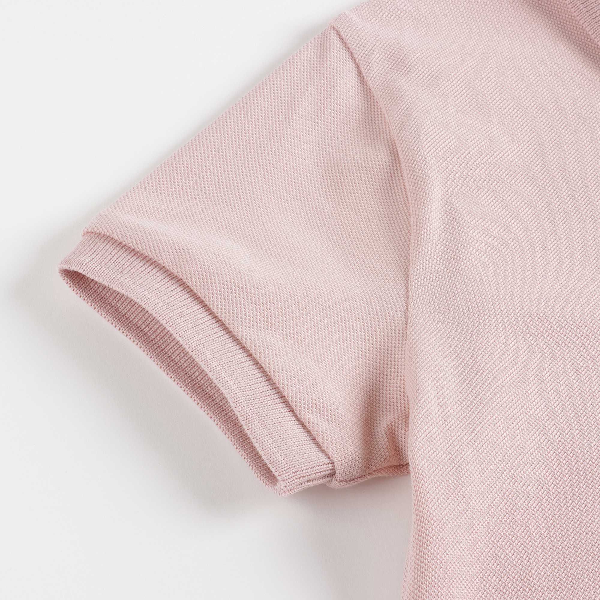 Girls Pink Cotton Polo Dress