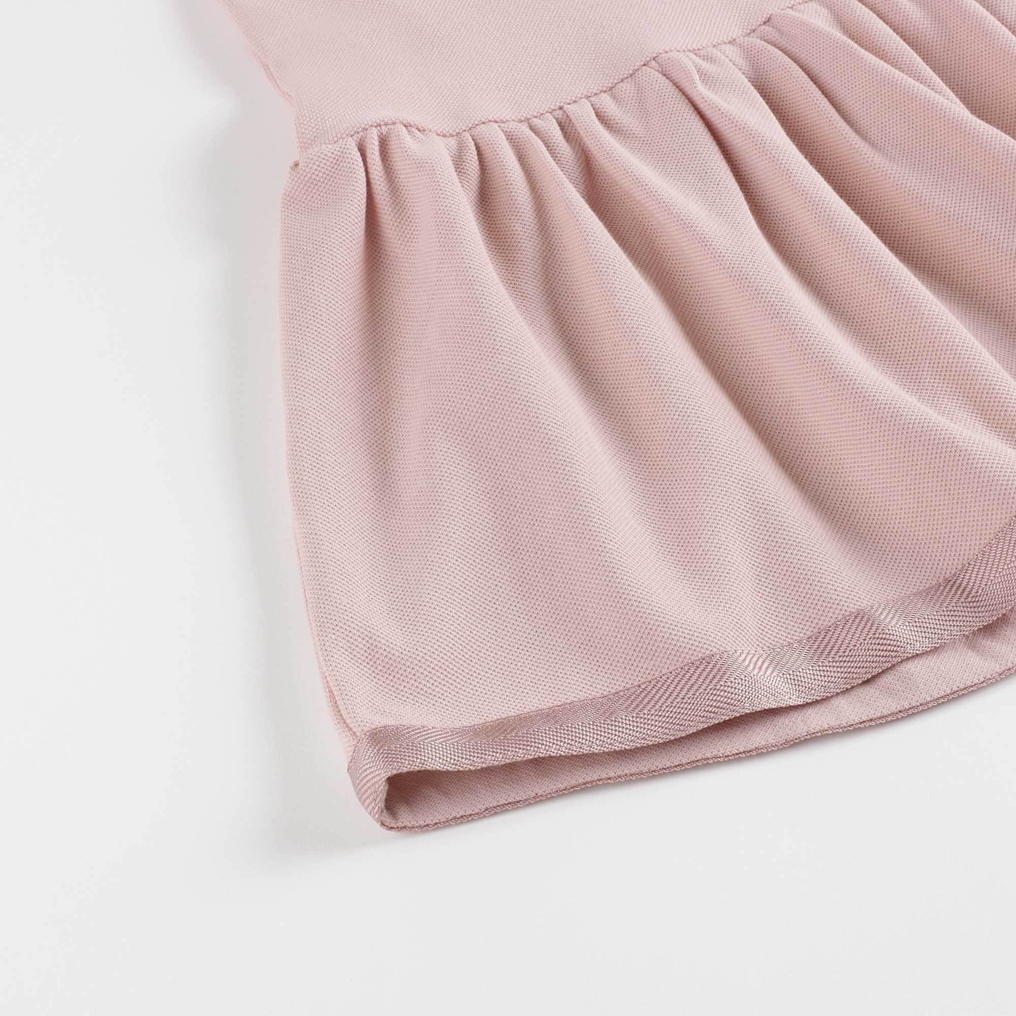 Girls Pink Cotton Polo Dress