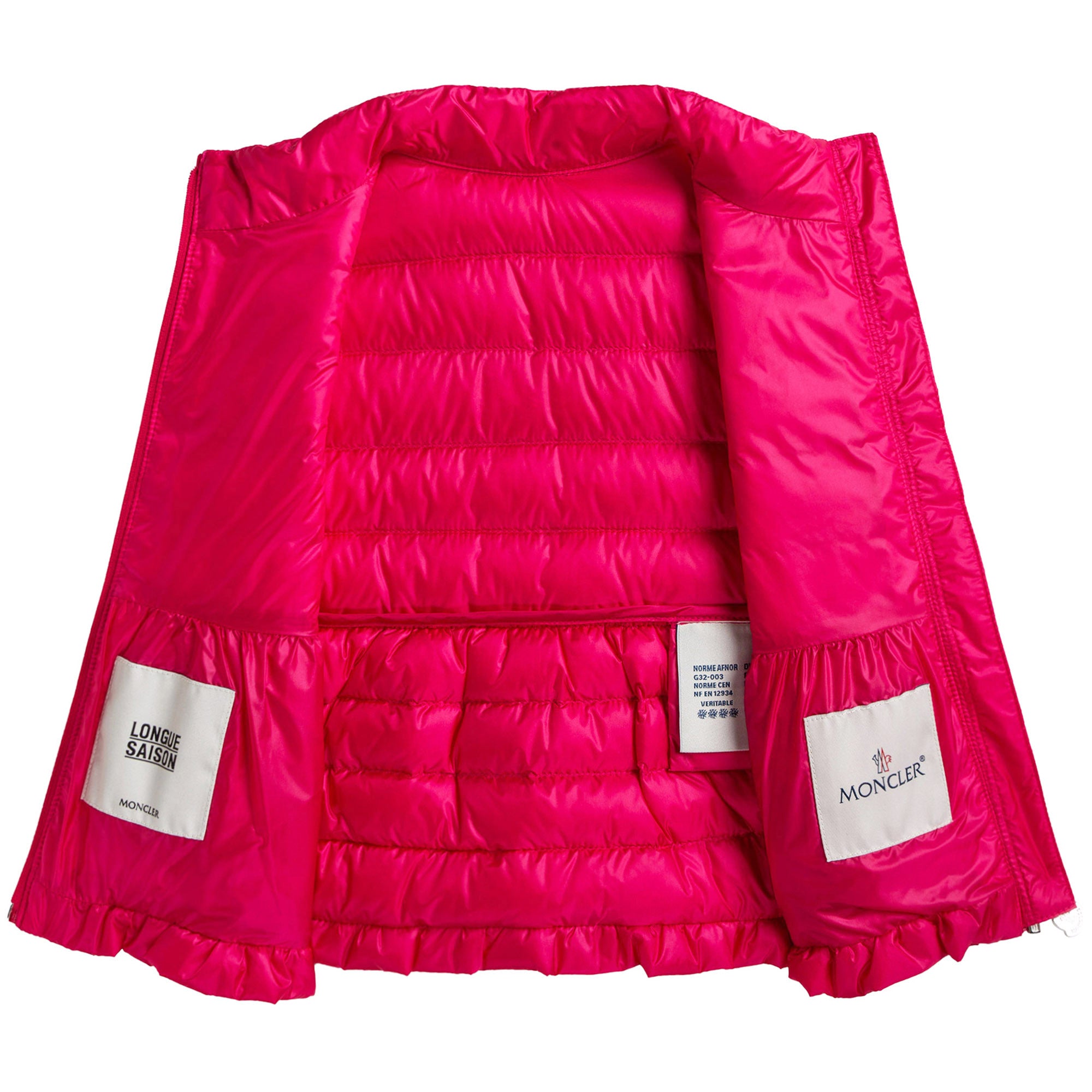 Girls Fuchsia "New Cherame"Down Padded Gilet