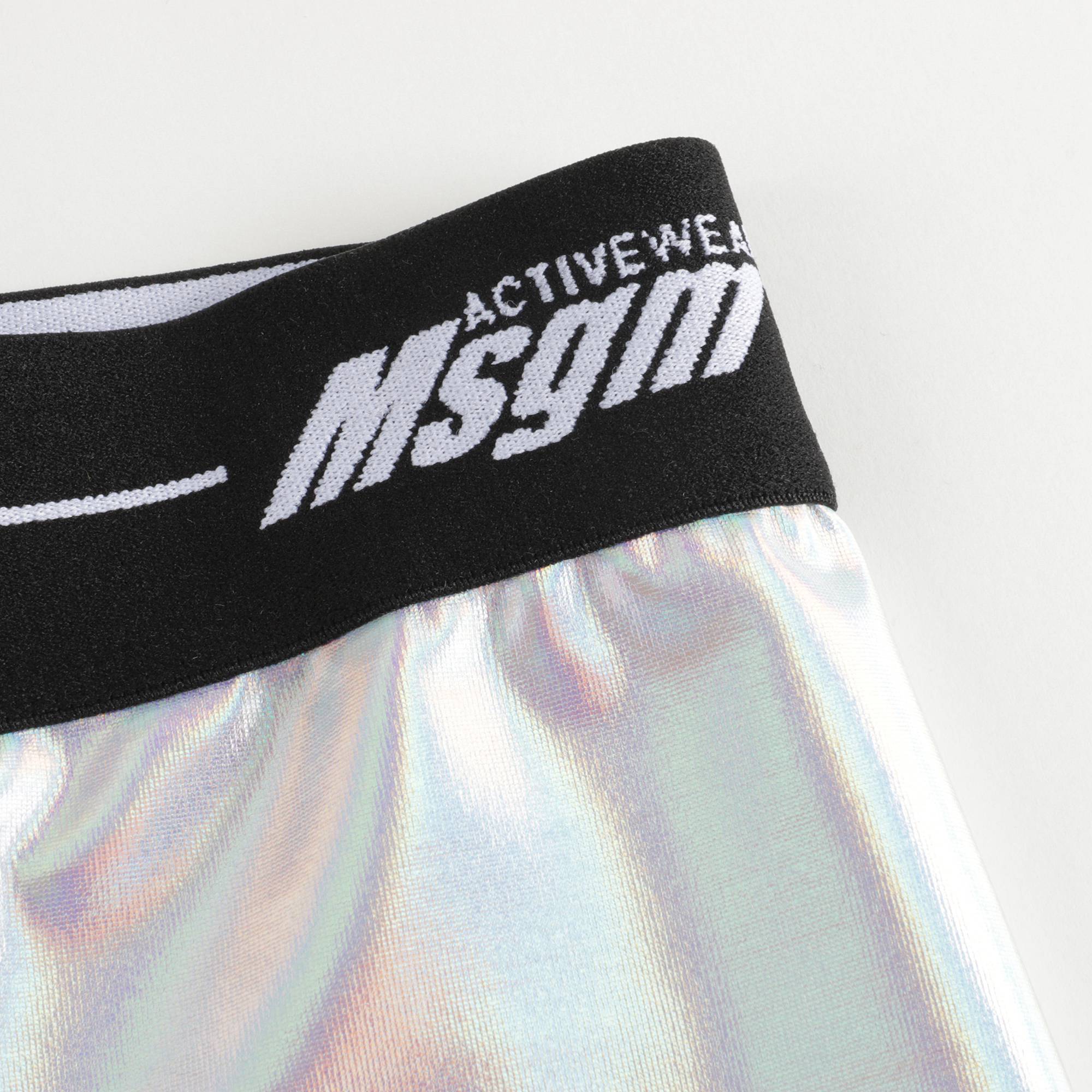 Girls Holographic Biker Shorts