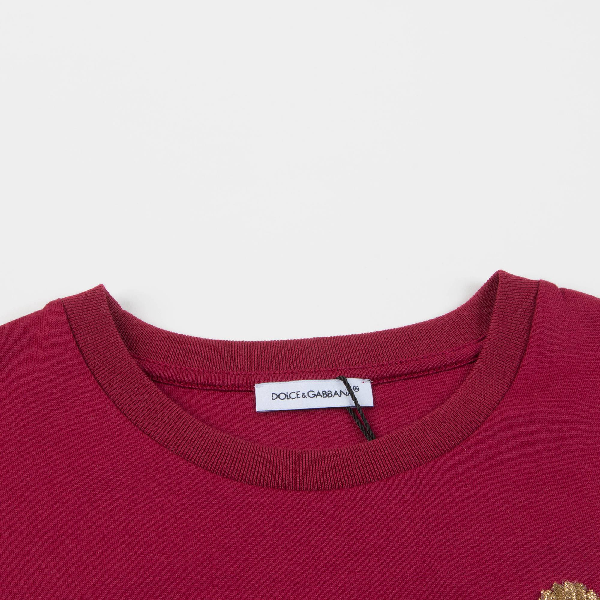 Girls Red Cotton T-shirt