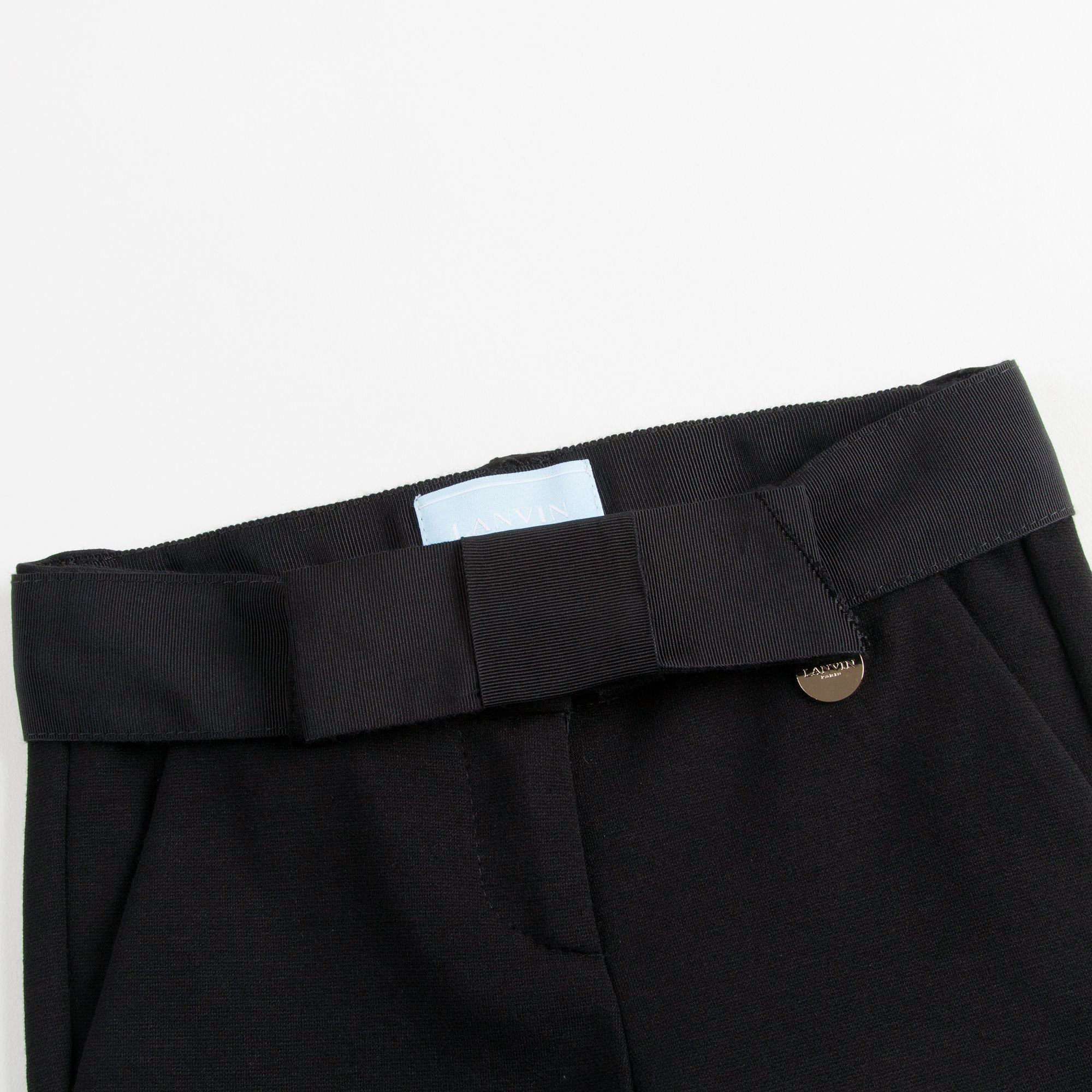 Girls Black Pants With Bow