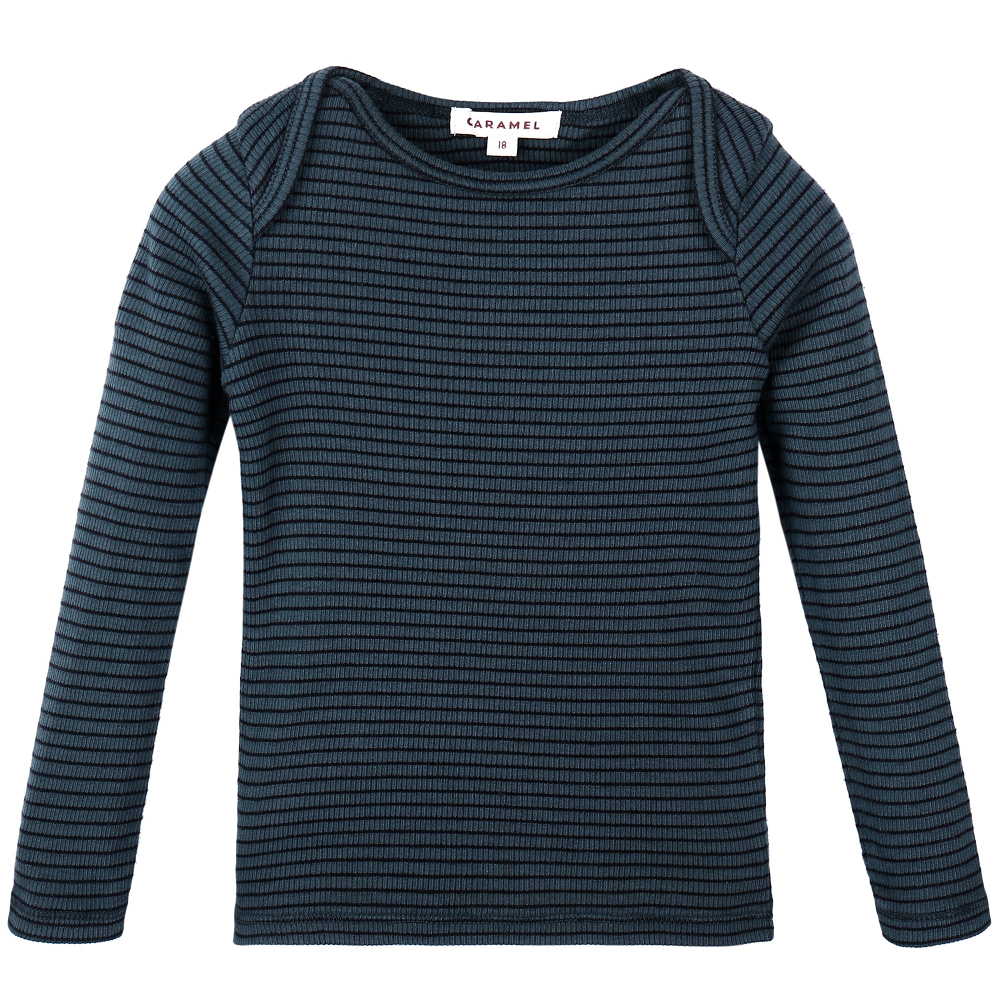 Baby Dark Blue Striped Cotton T-shirt