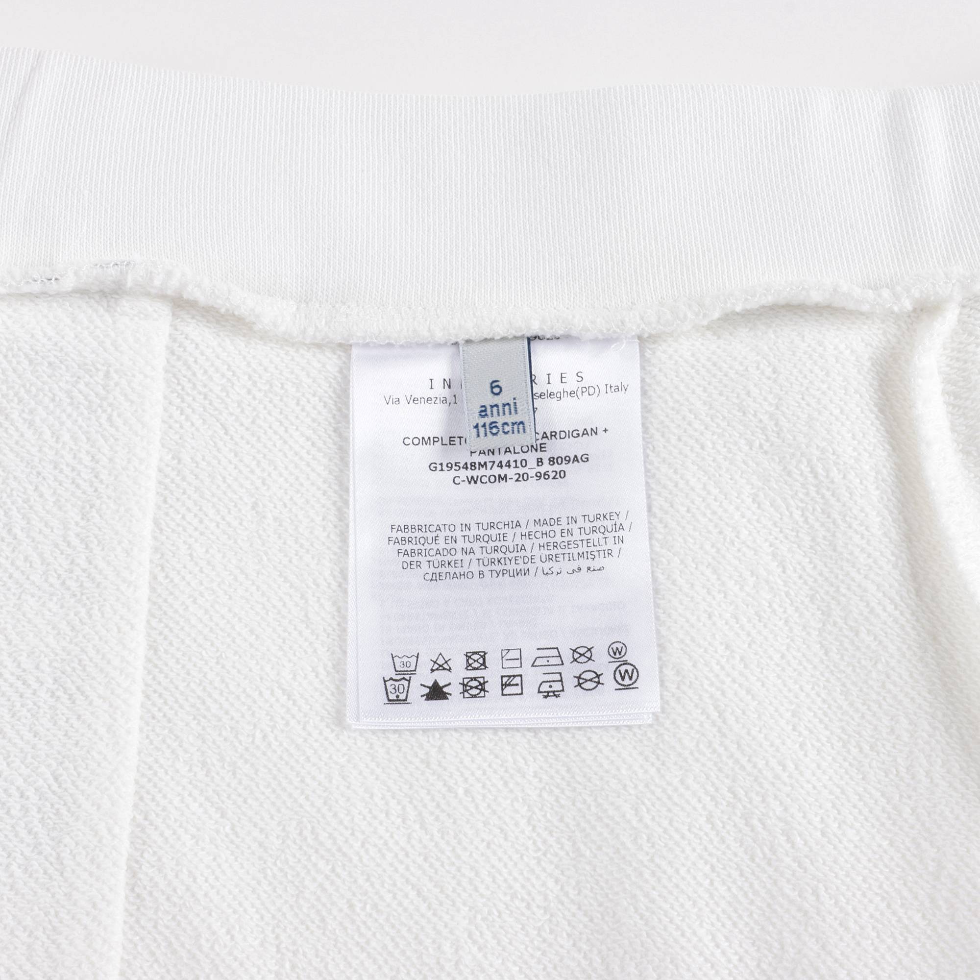 Girls White Logo Cotton Set