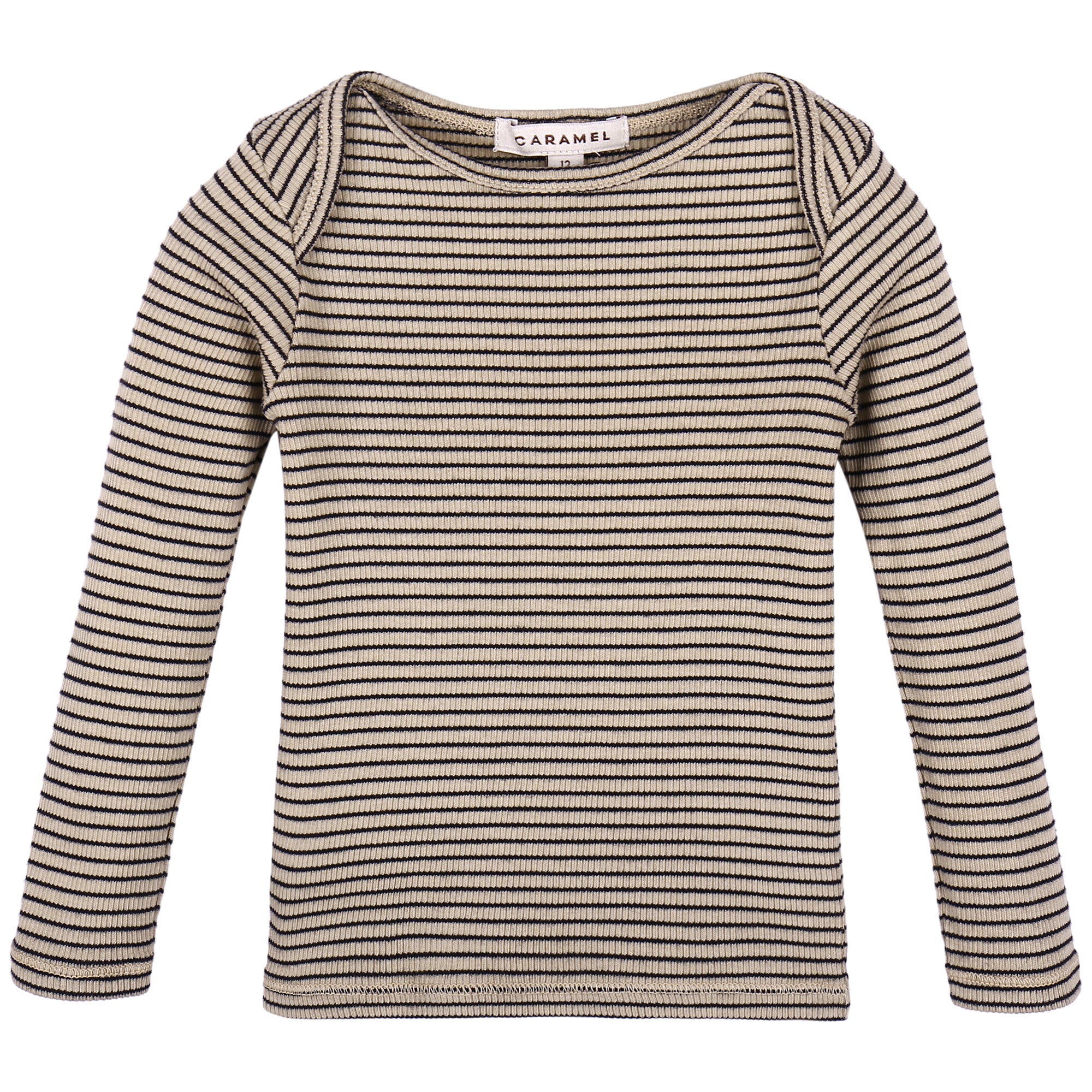 Baby Beige Striped Cotton T-shirt