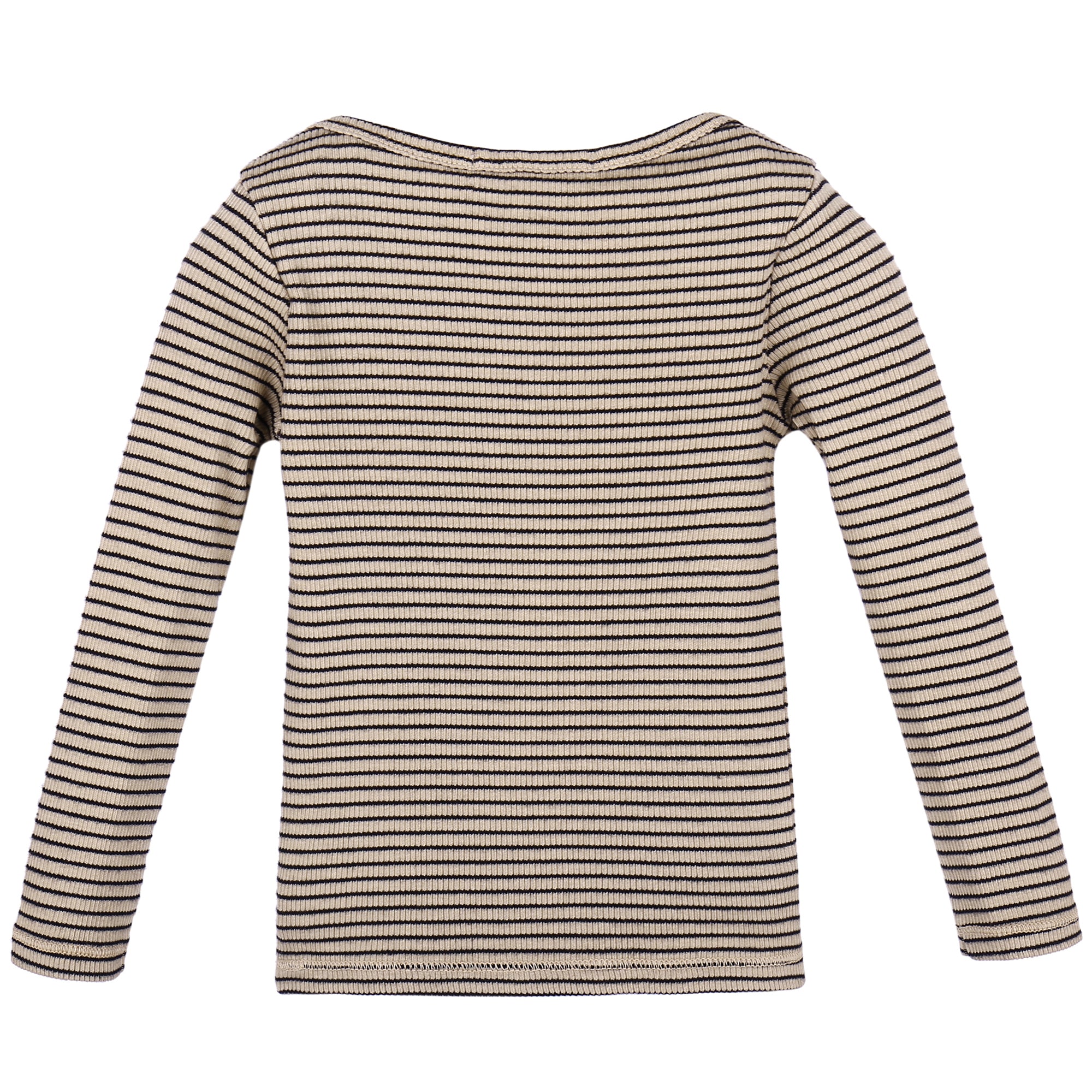 Baby Beige Striped Cotton T-shirt