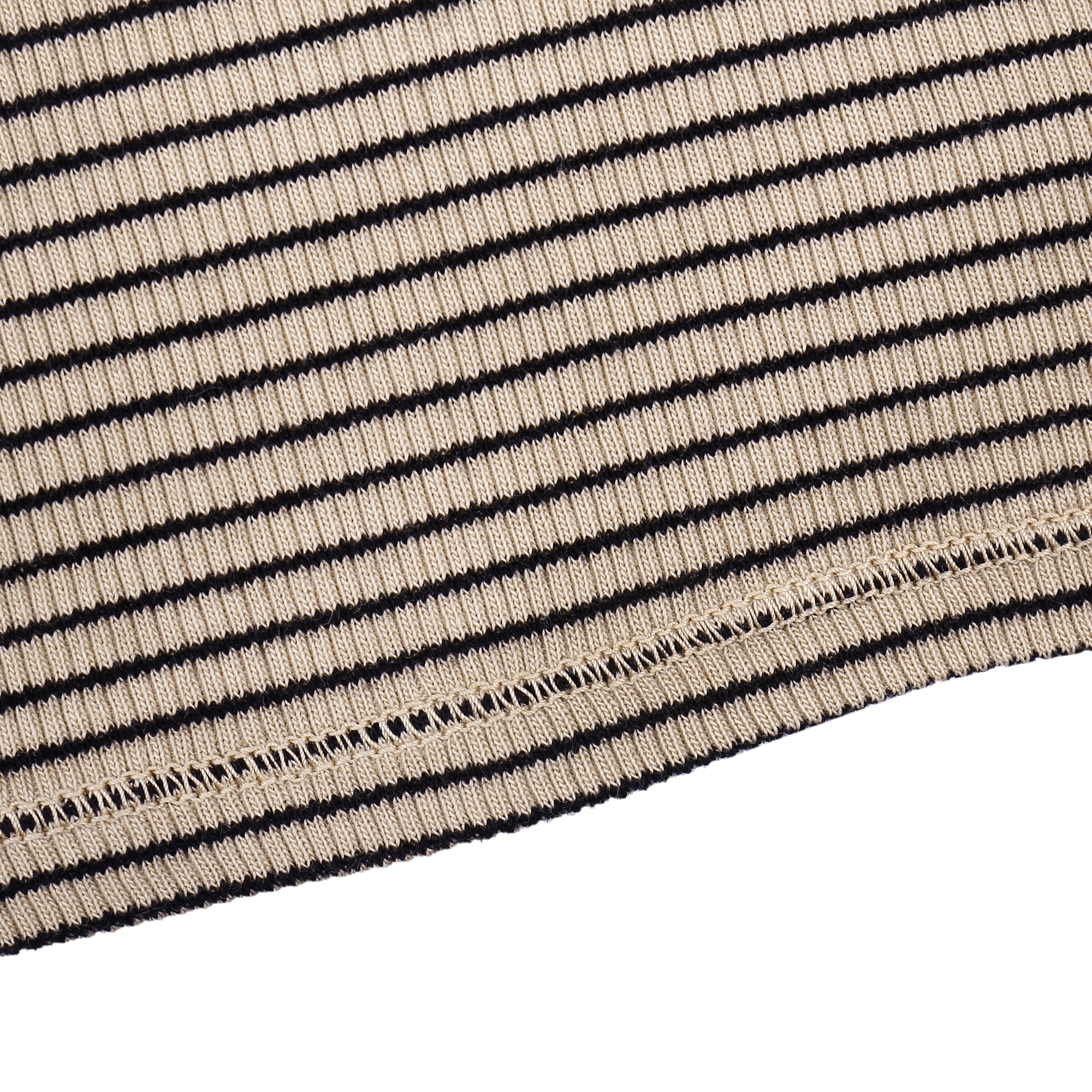Baby Beige Striped Cotton T-shirt