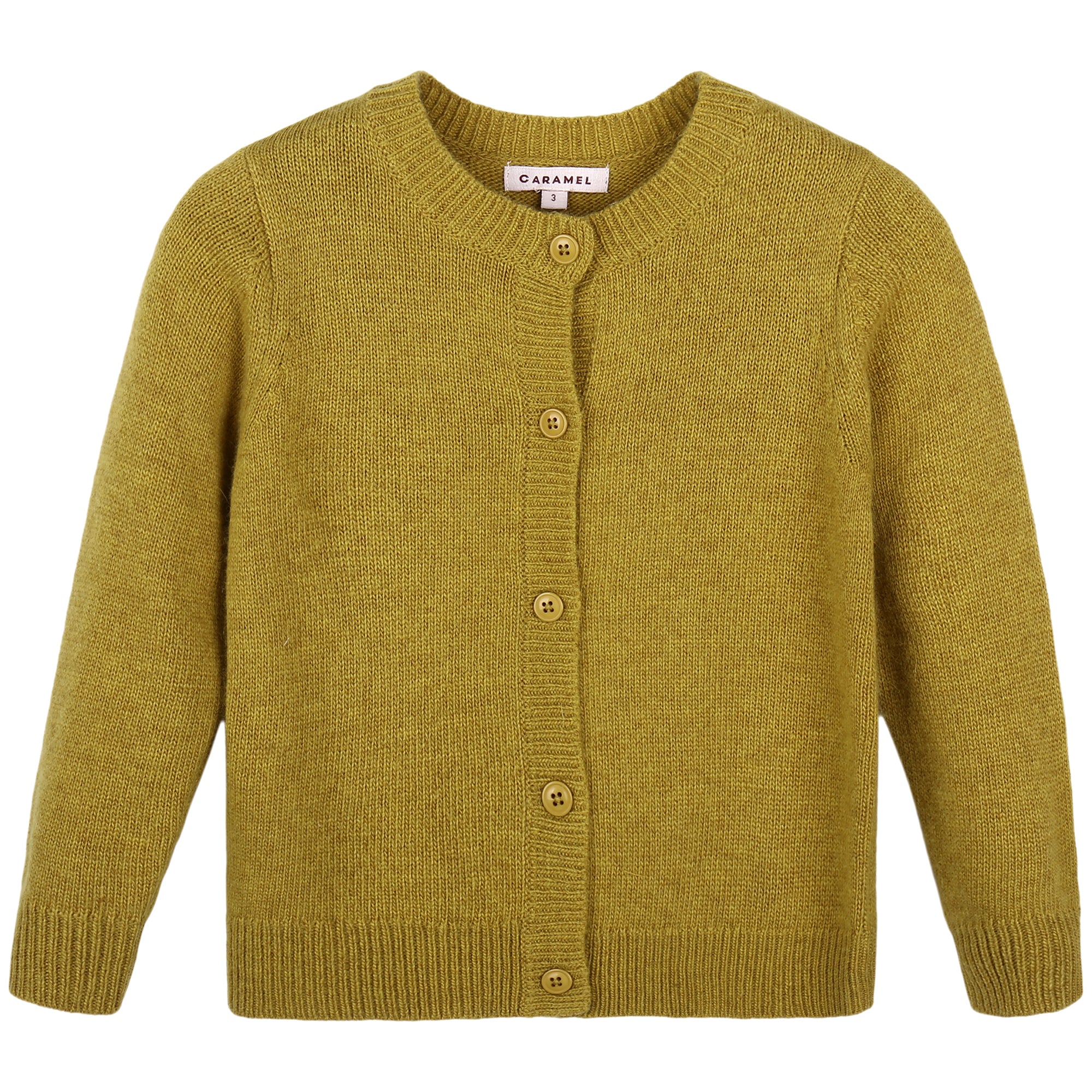 Girls Yellow Knitted Cardigan