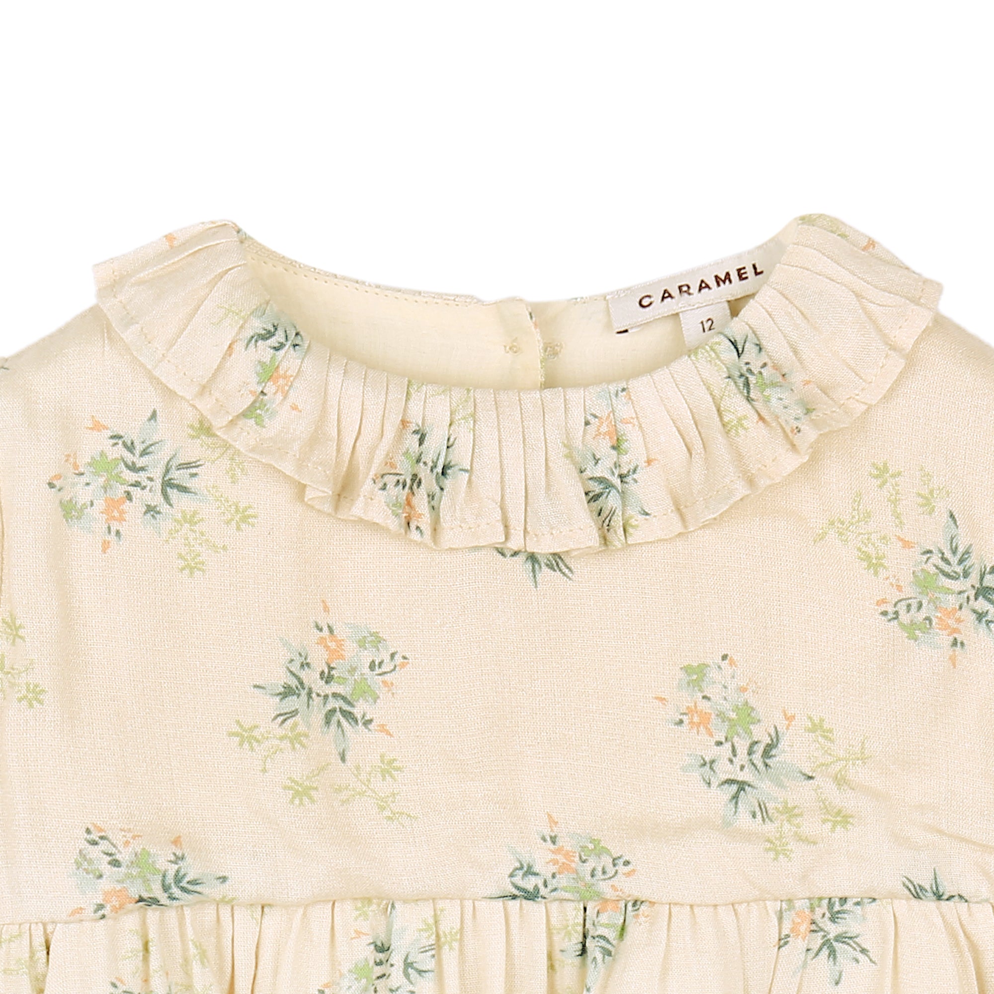 Baby Girls Ivory Flowers Printed Dress