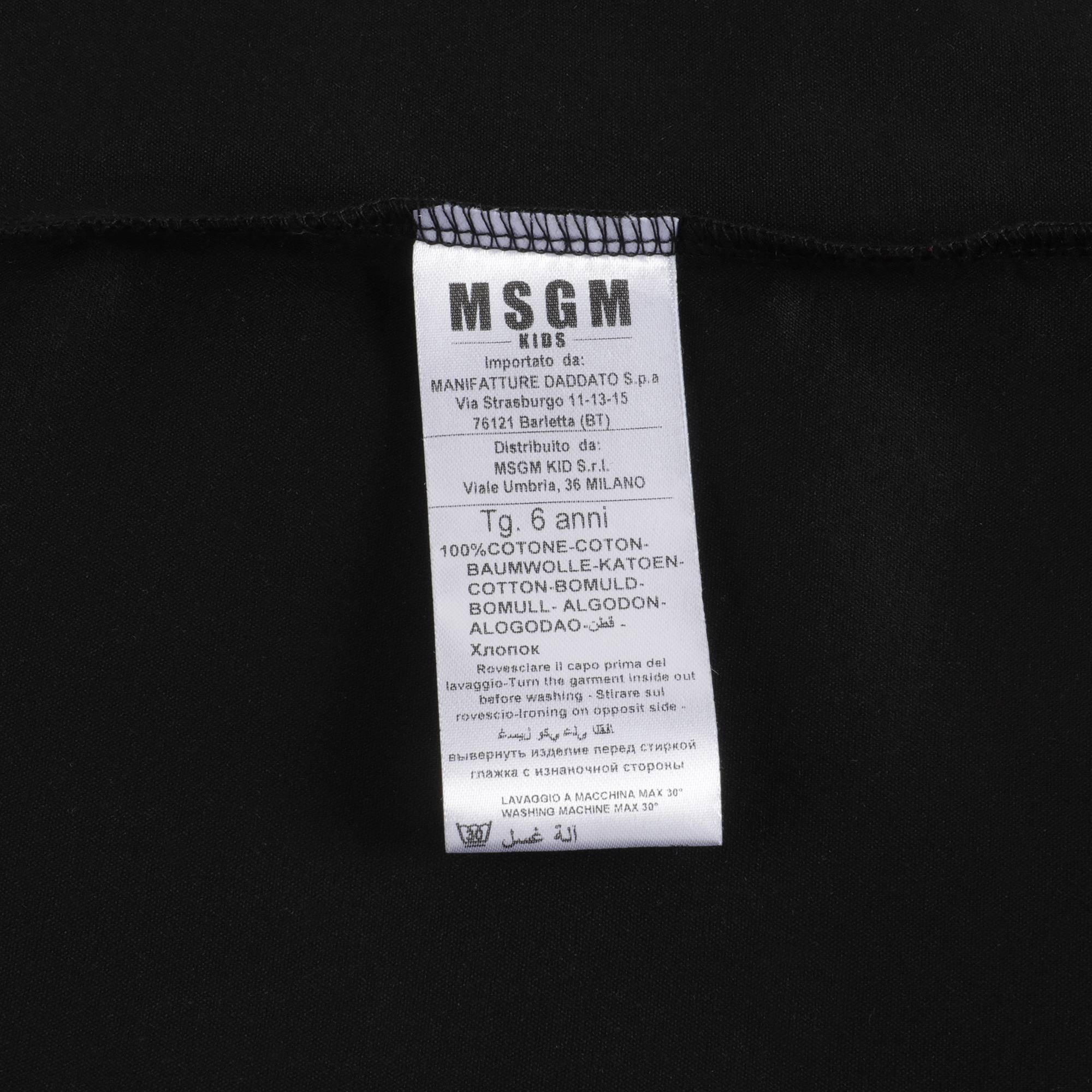 Girls Black Logo Cotton Dress