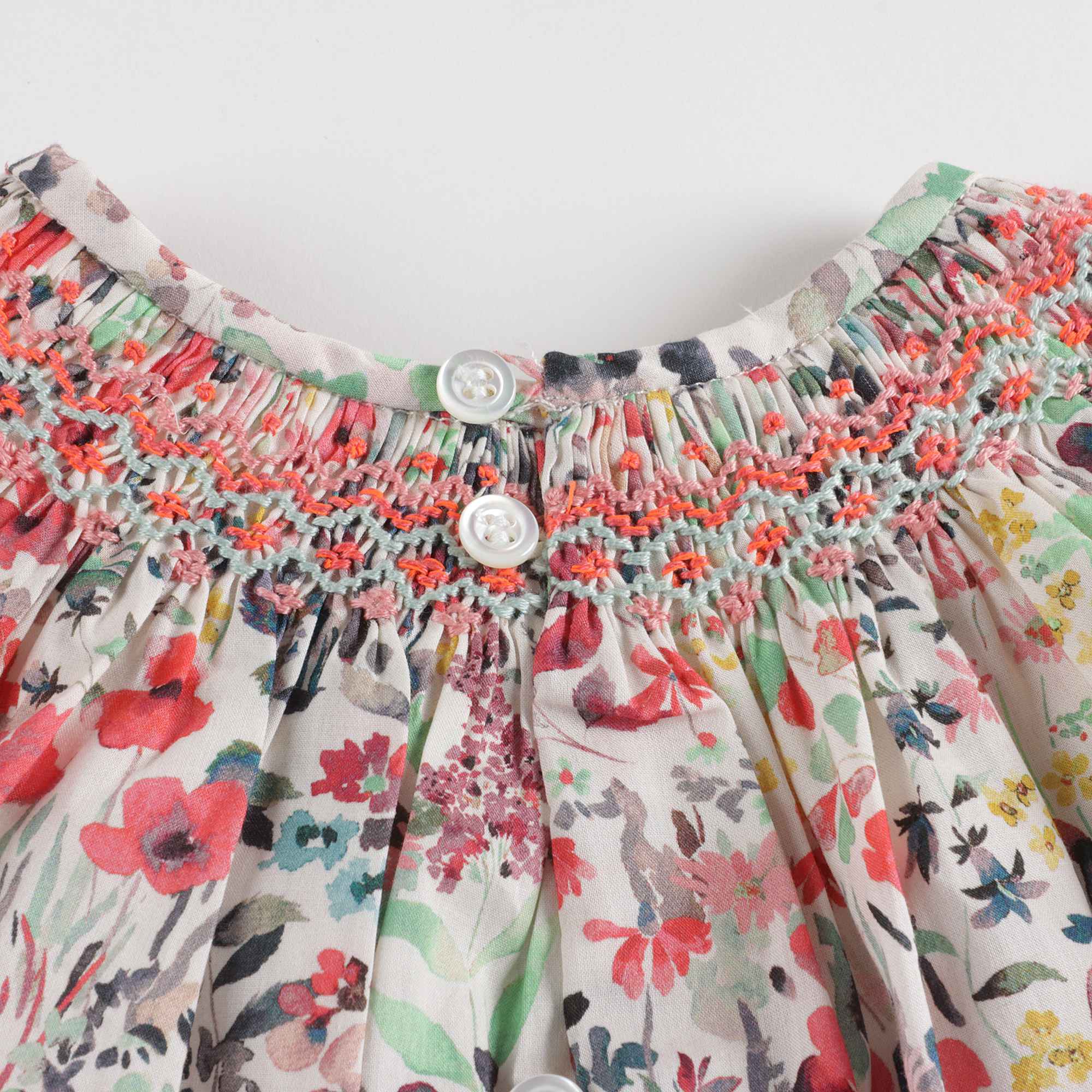 Baby Girls Red Floral Cotton Top