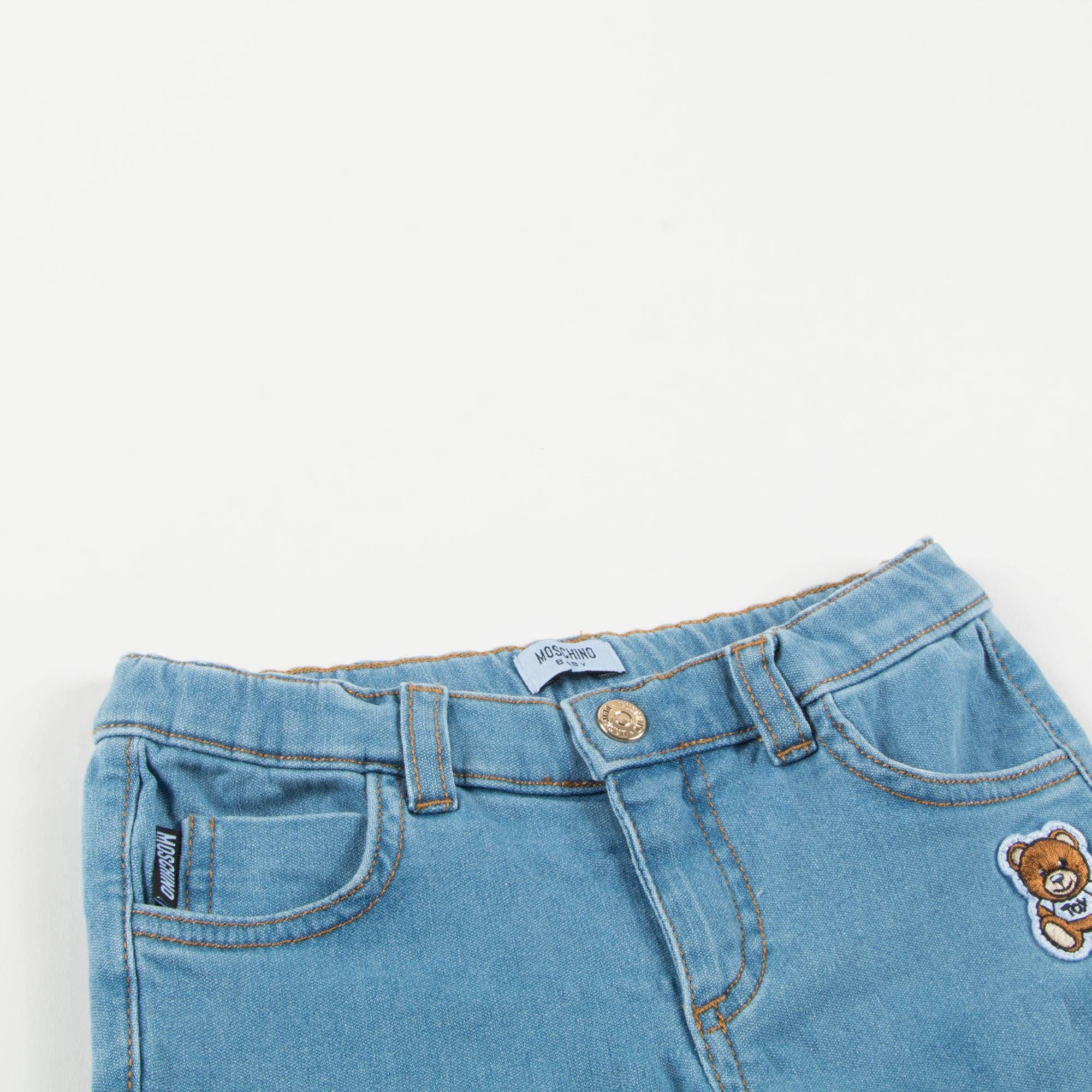 Girls & Boys Light Blue Cotton Trousers