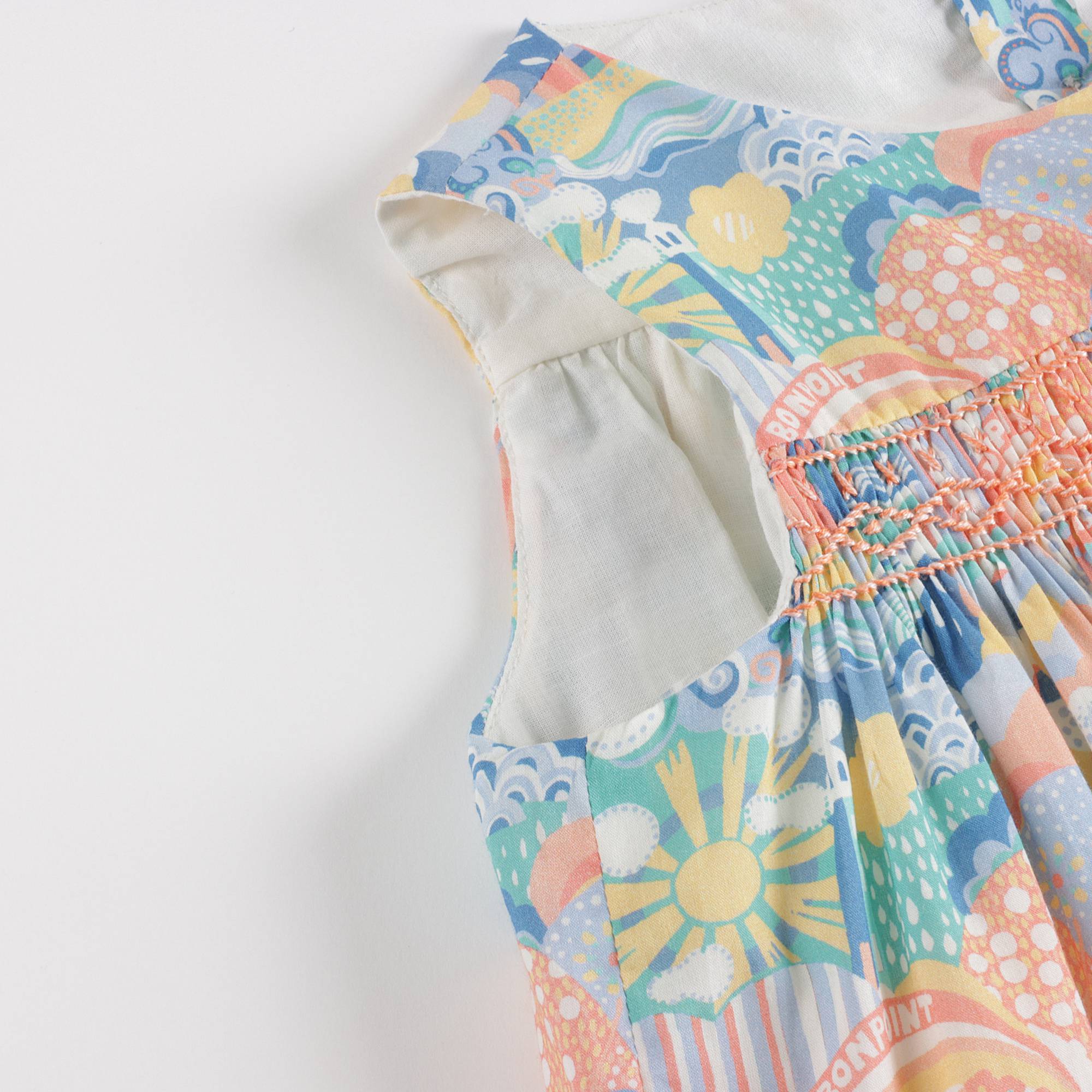 Girls Multicolor Cotton Dress