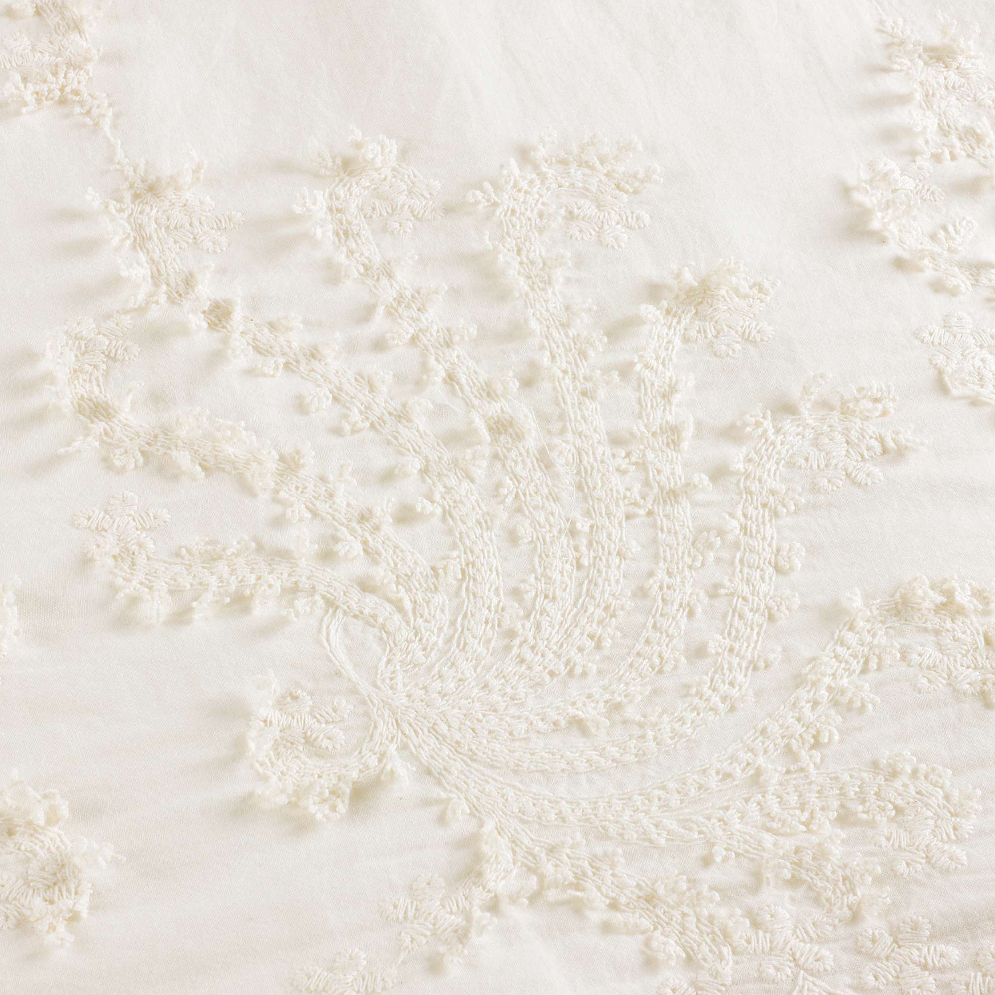 Girls White Embroidered Cotton Dress