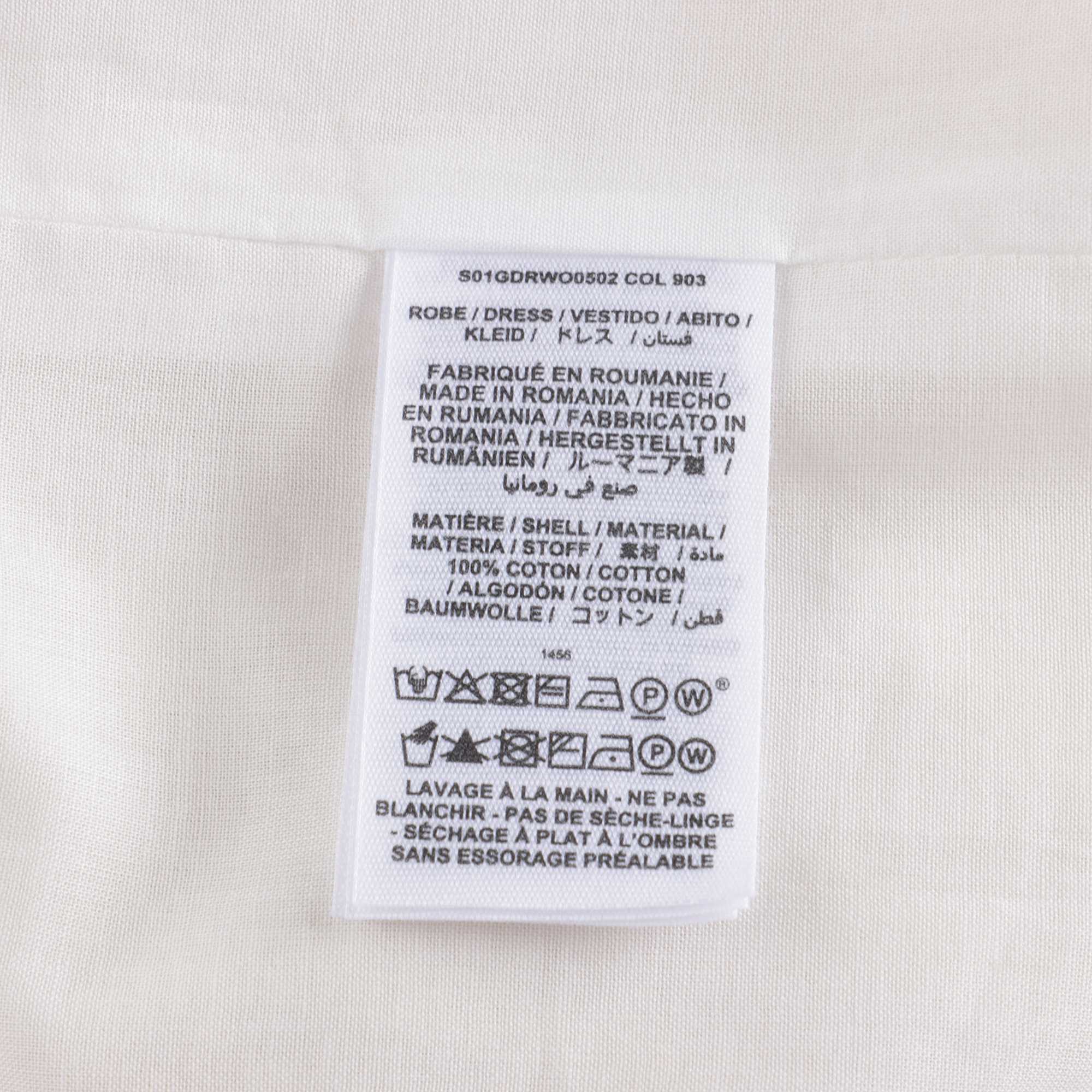 Girls White Embroidered Cotton Dress