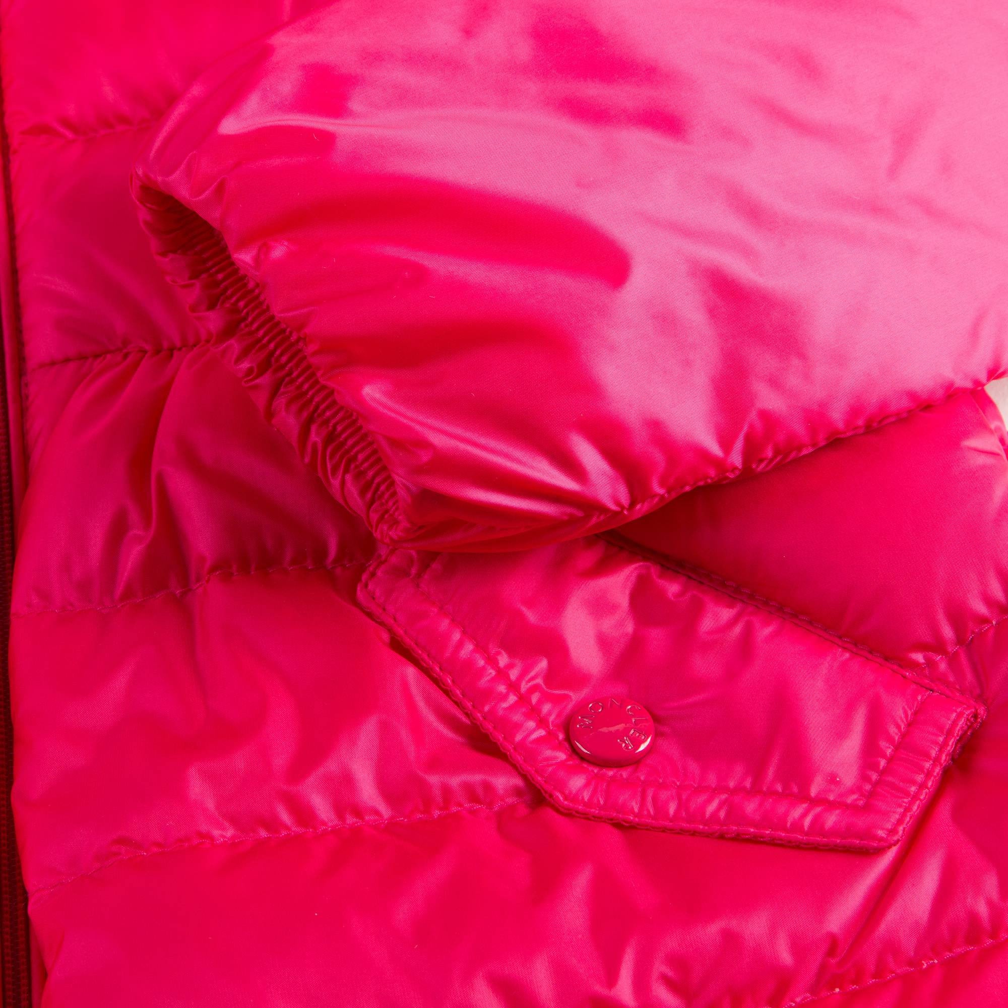 Baby Girls Dark Pink 'Esme' Down Padded Coat