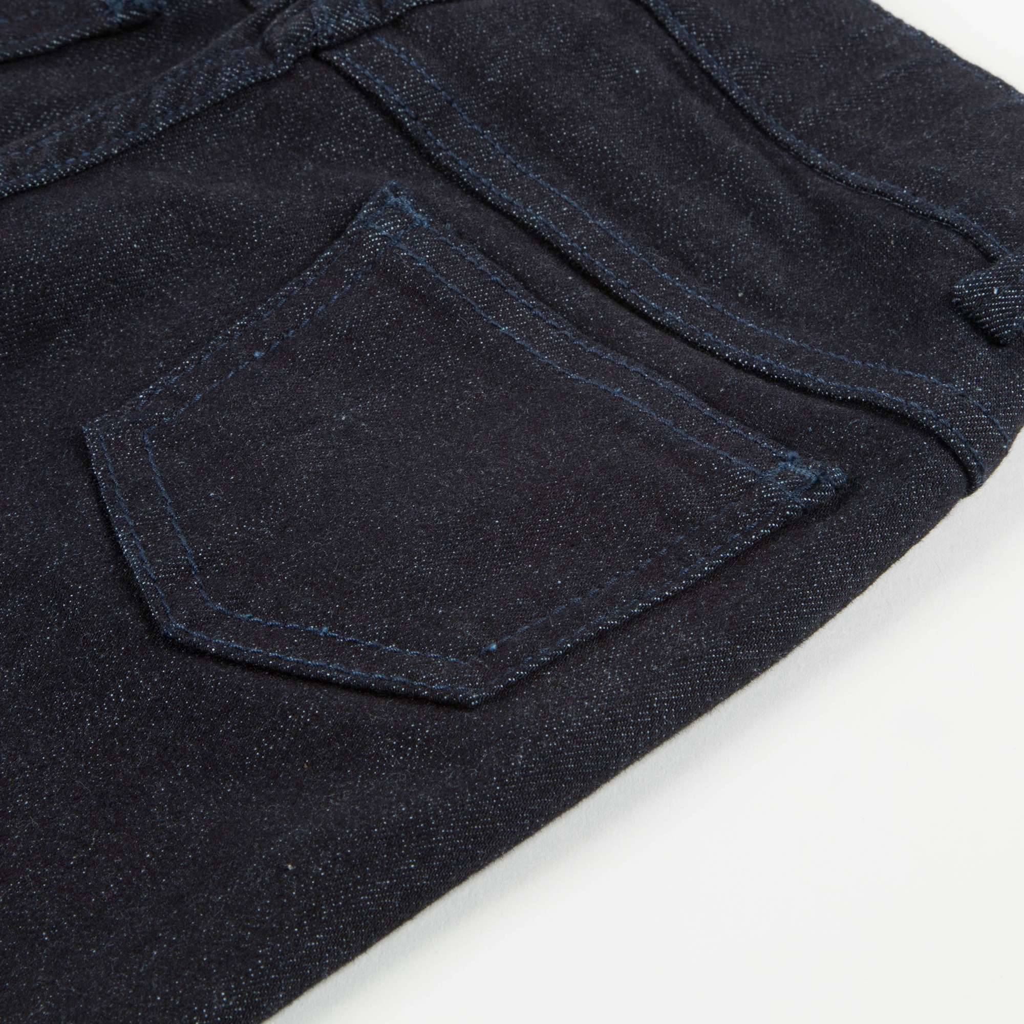 Girls Blue Cotton Denim Trousers