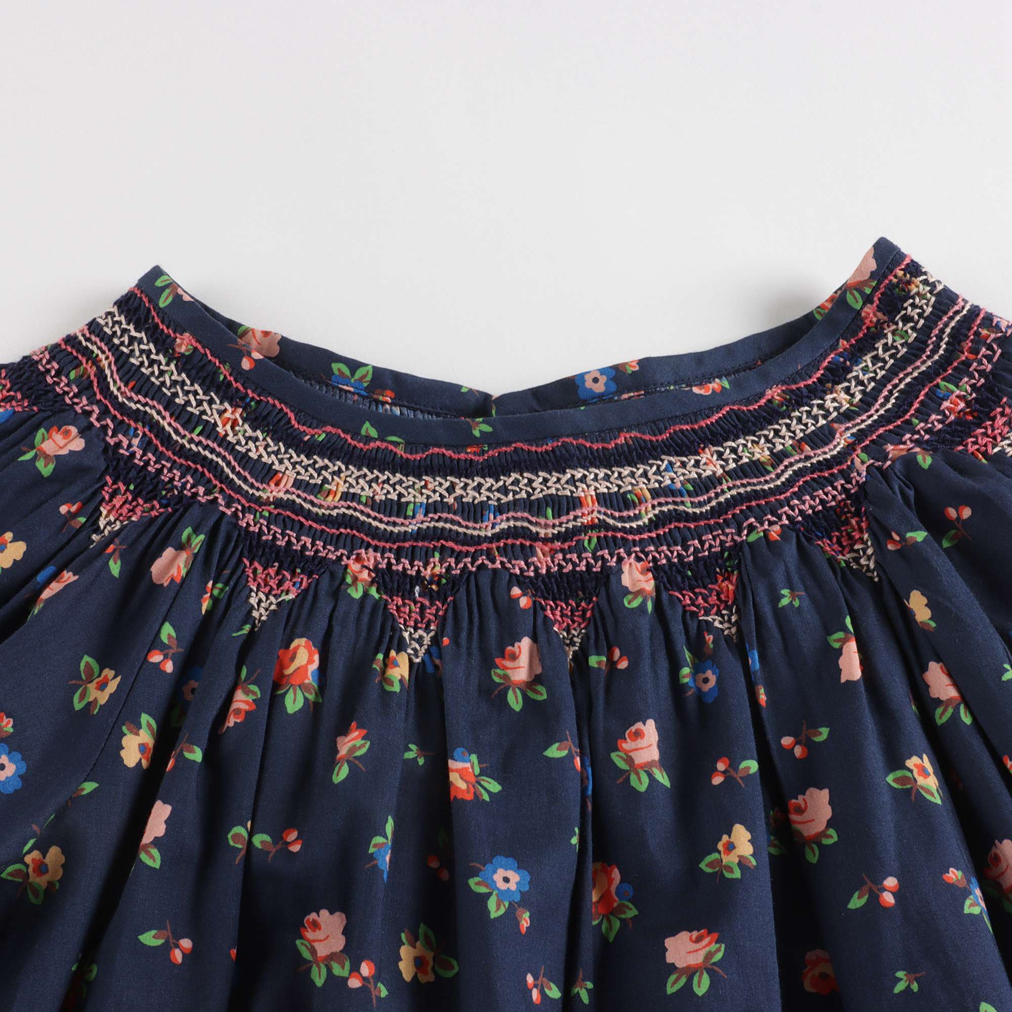 Girls Navy Printing Cotton Top