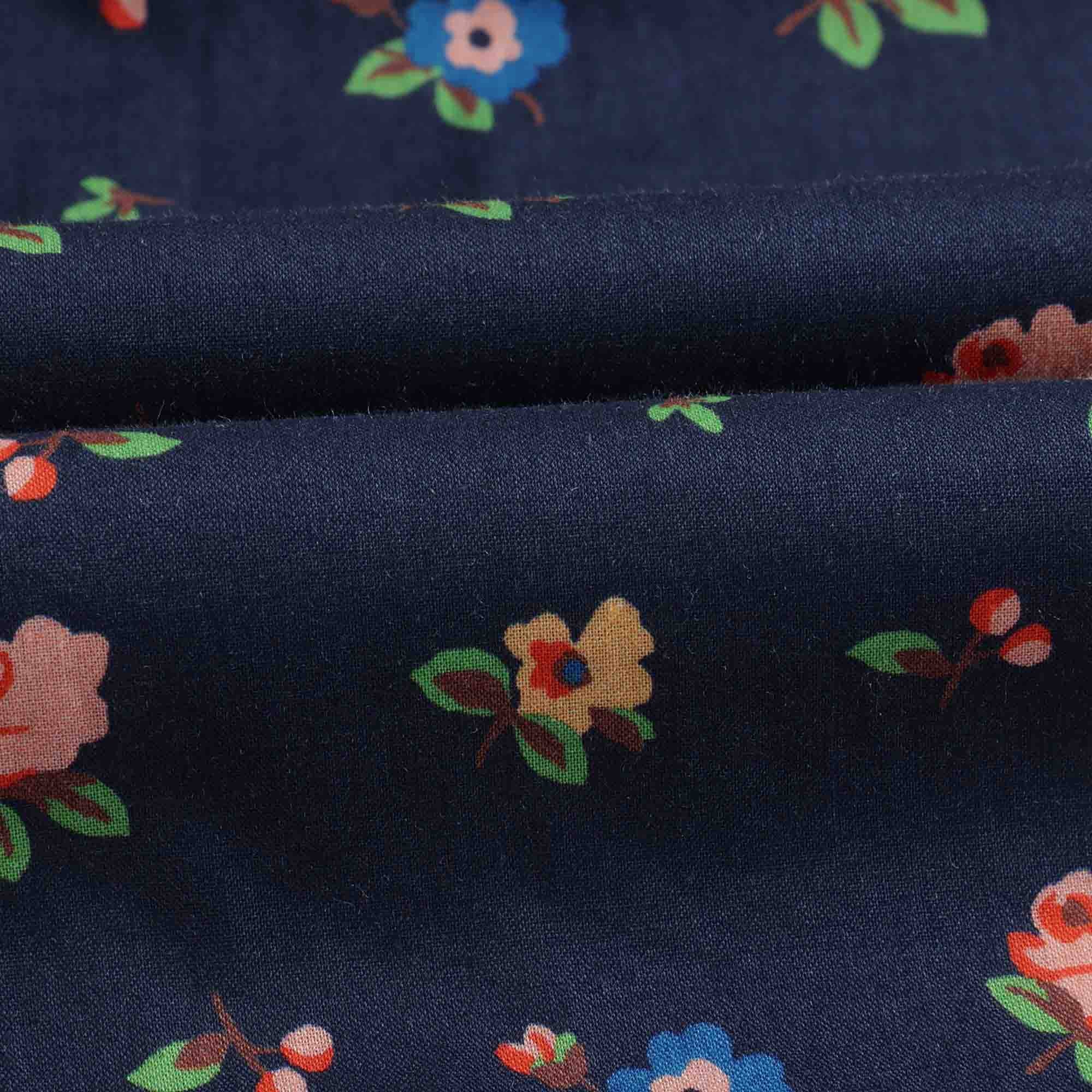 Girls Navy Printing Cotton Top