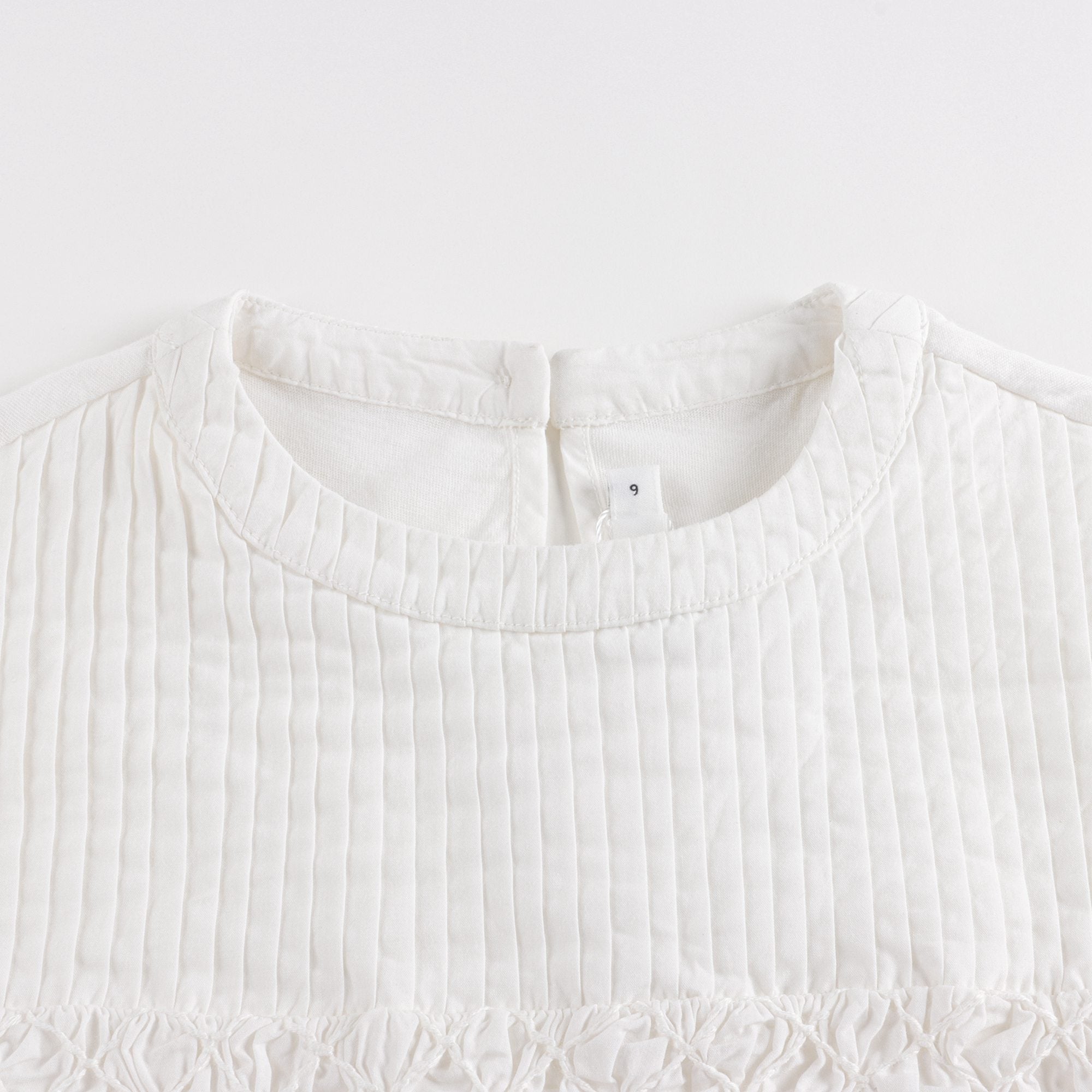 Girls White Cotton T-Shirt