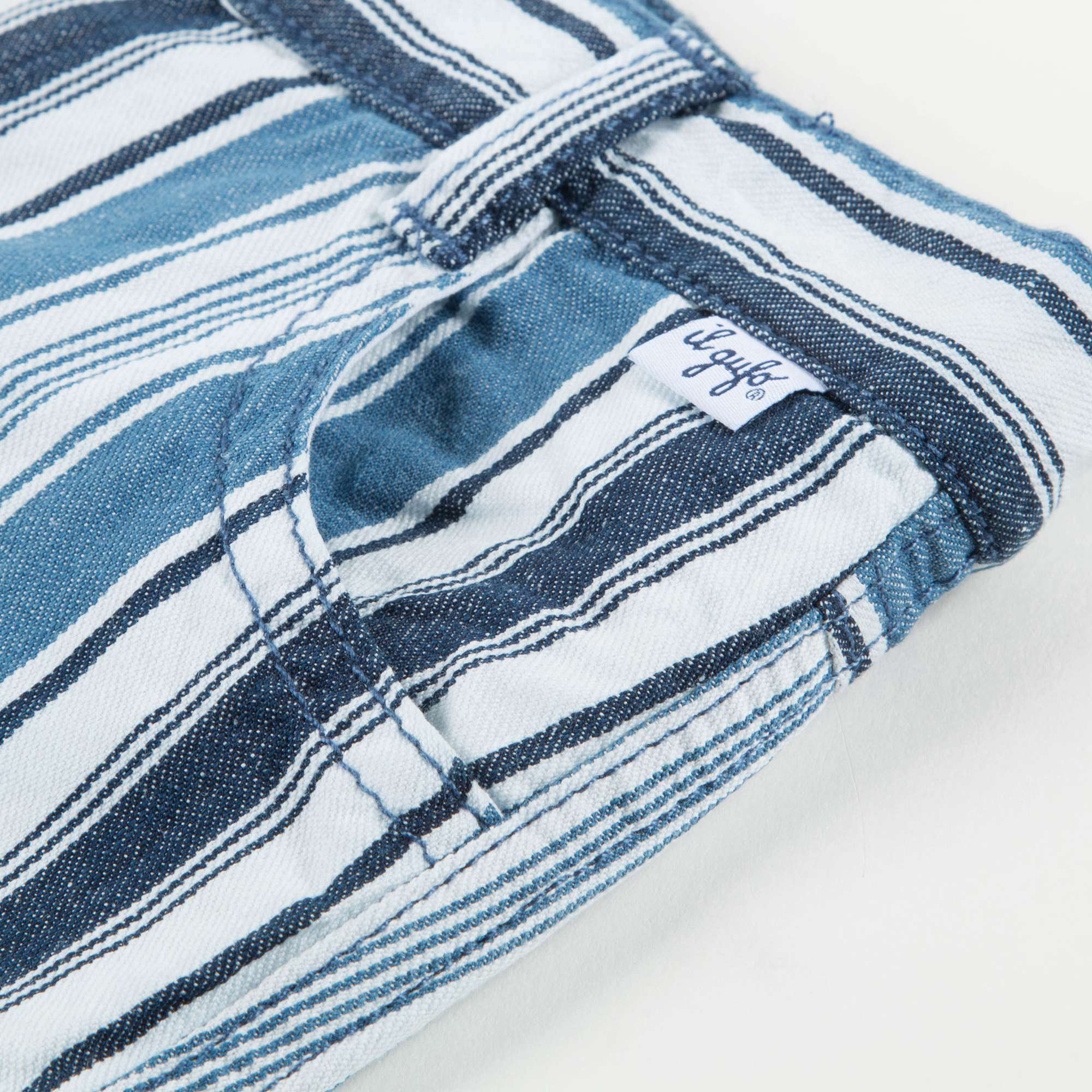 Girls Denim Blue Cotton Shorts