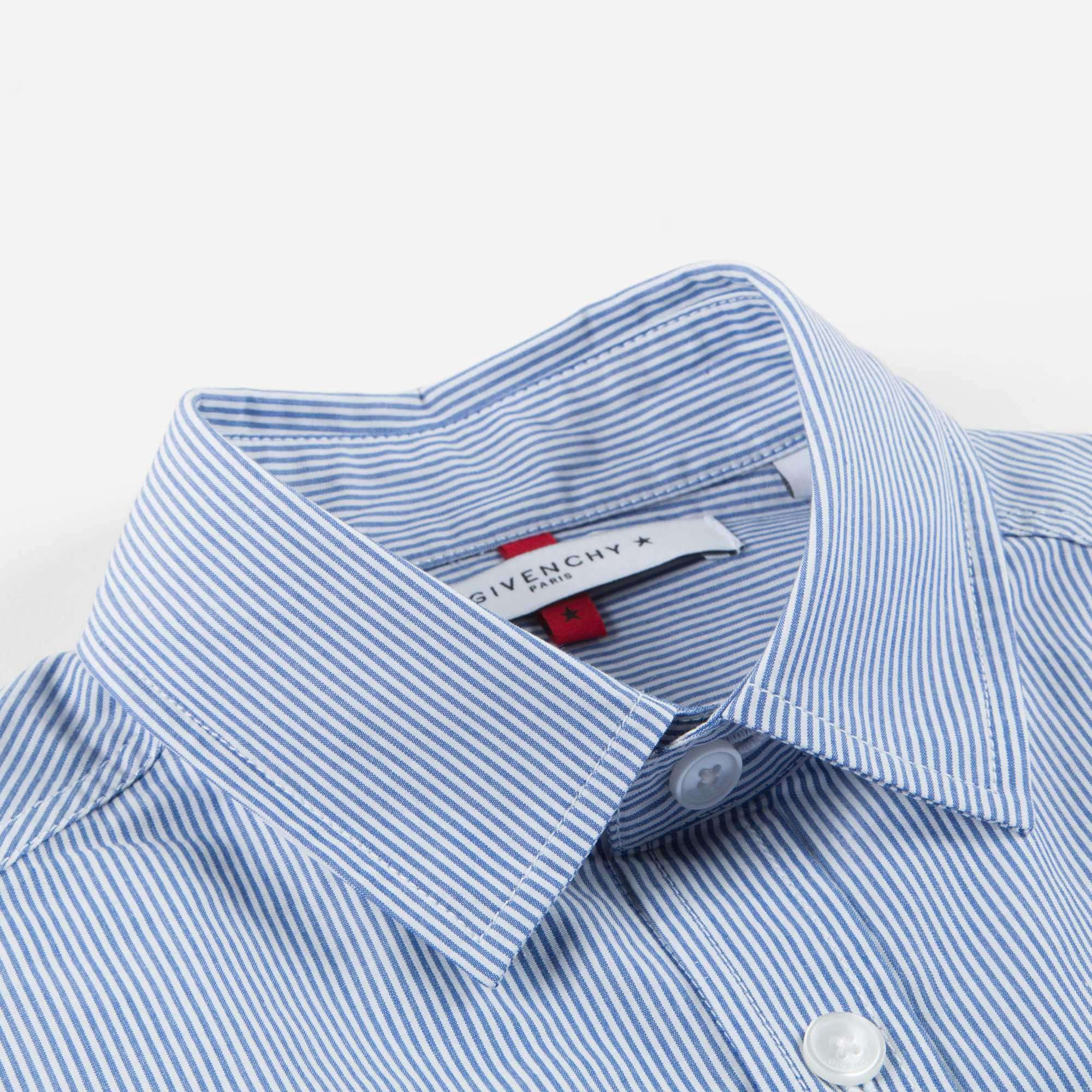 Boys Blue & Red Striped  Cotton T-shirt