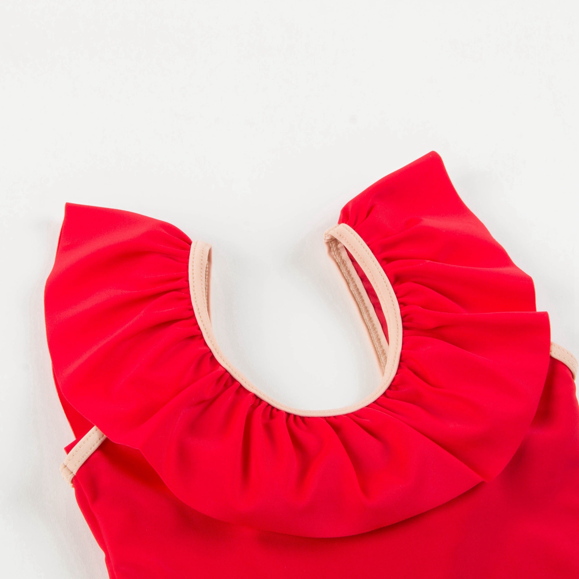 Girls Red Polyamide Swimwear