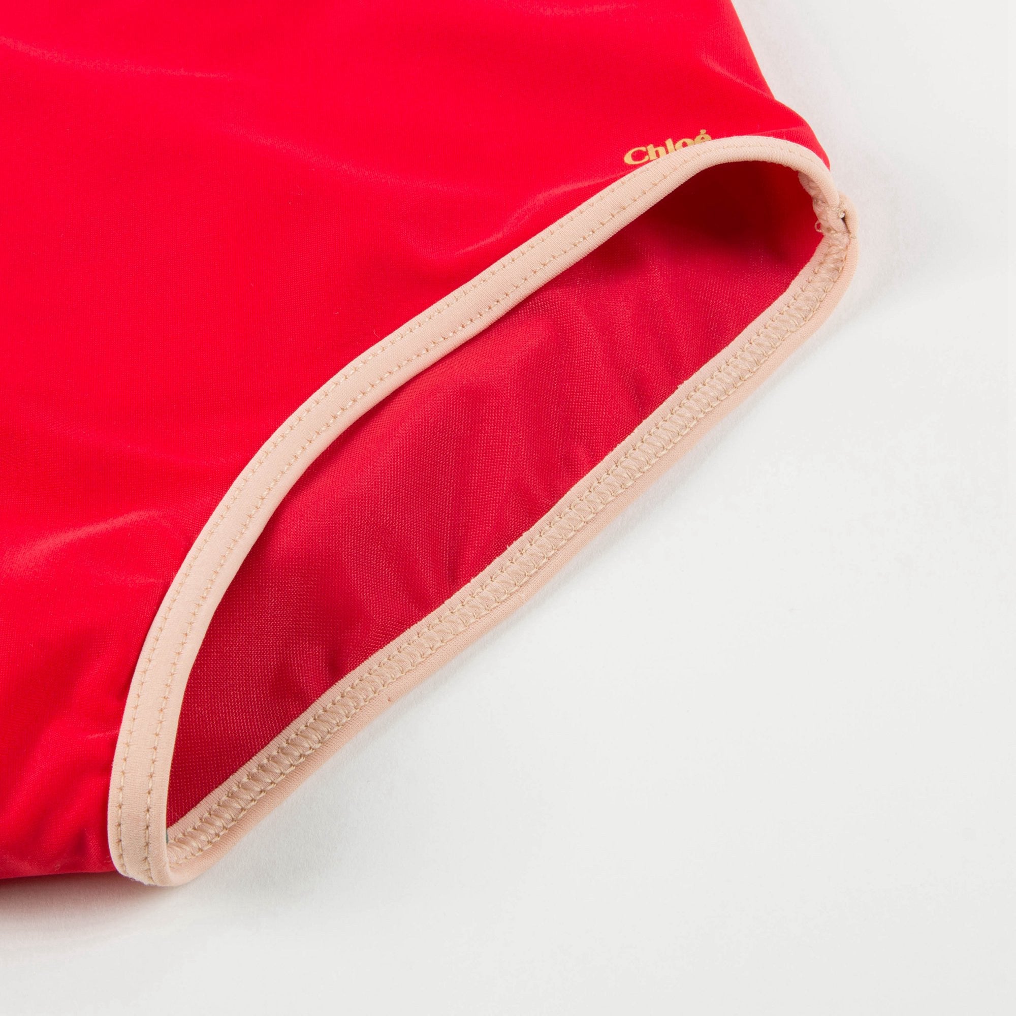 Girls Red Polyamide Swimwear