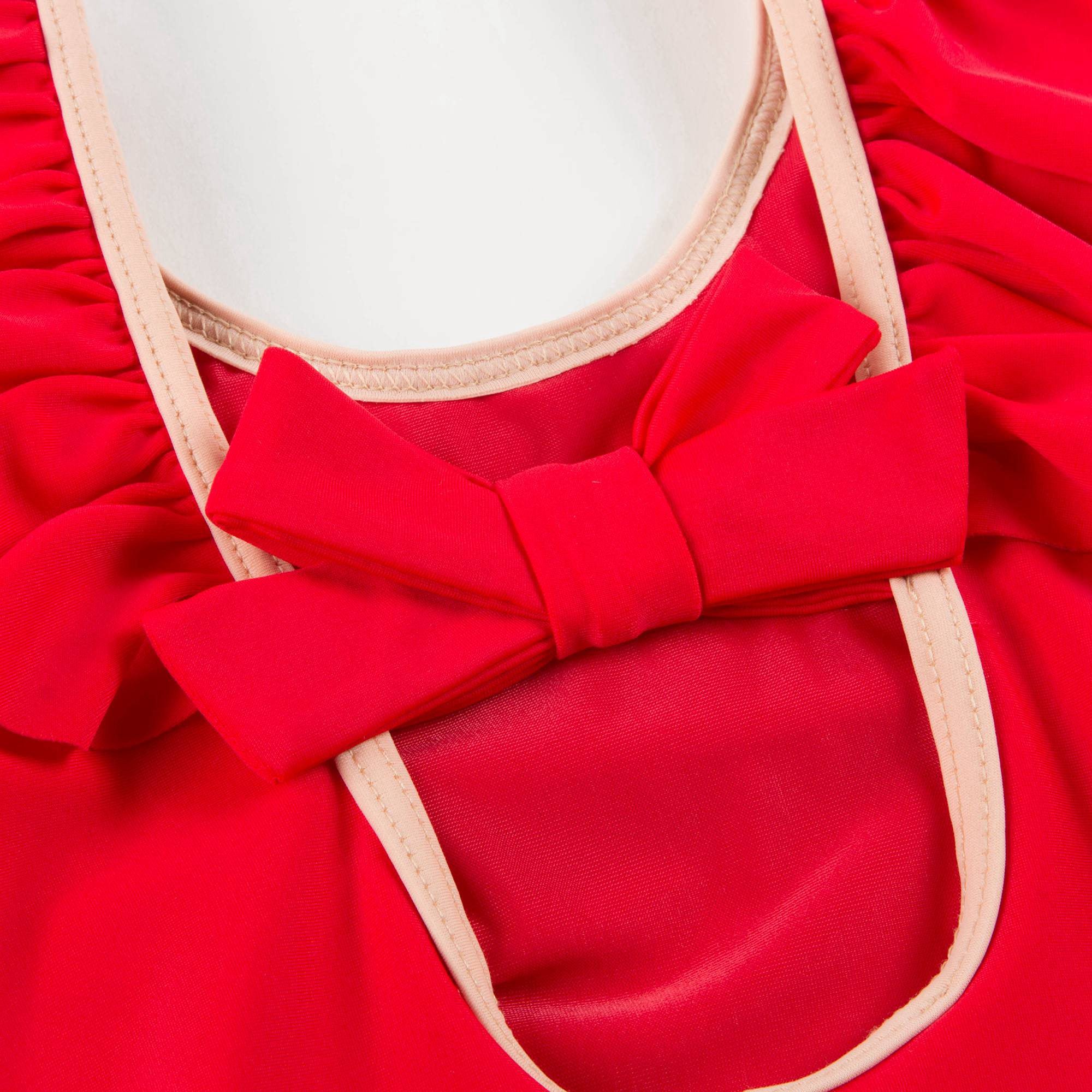 Girls Red Polyamide Swimwear
