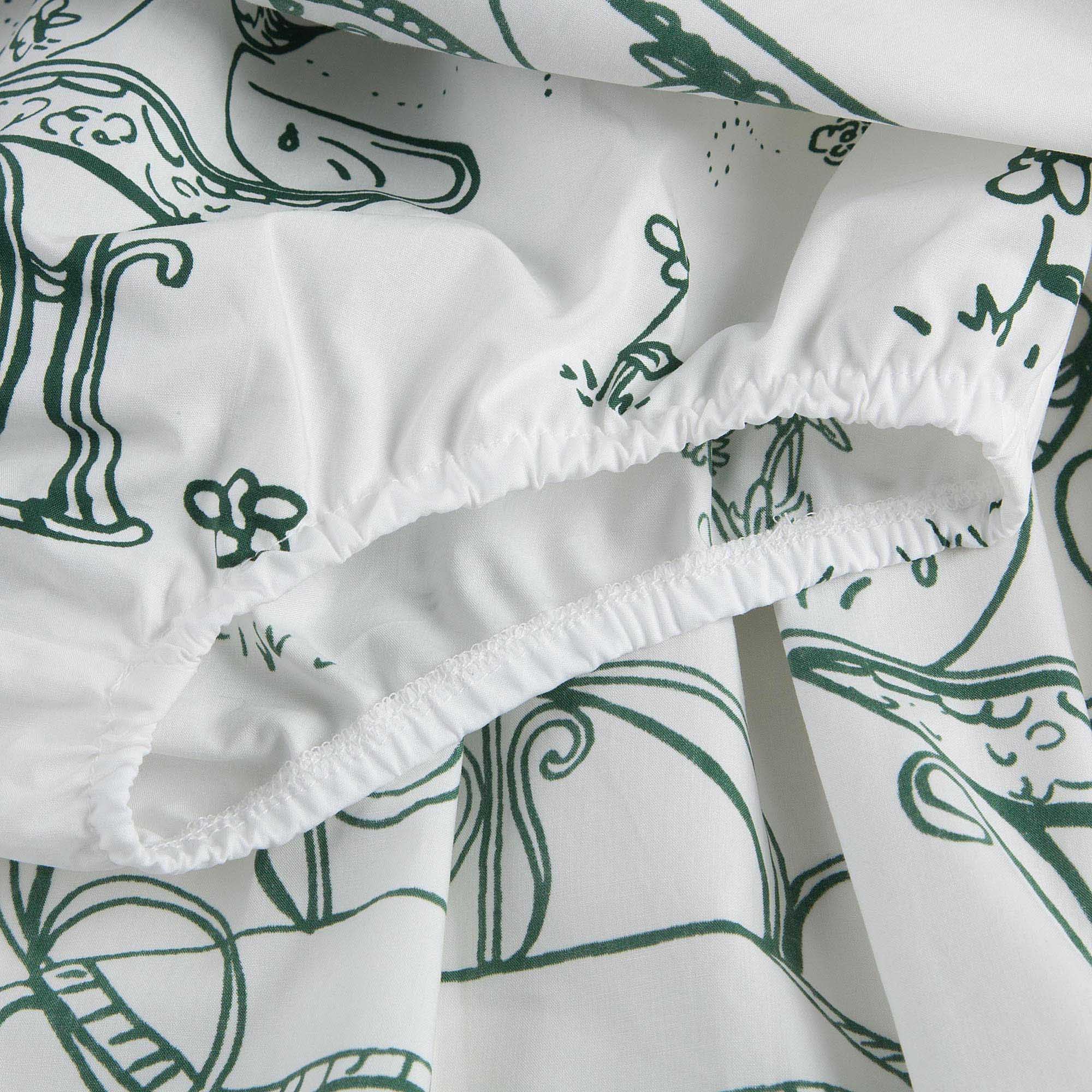 Baby Girls White Botanical Garden Printed Trims Dress