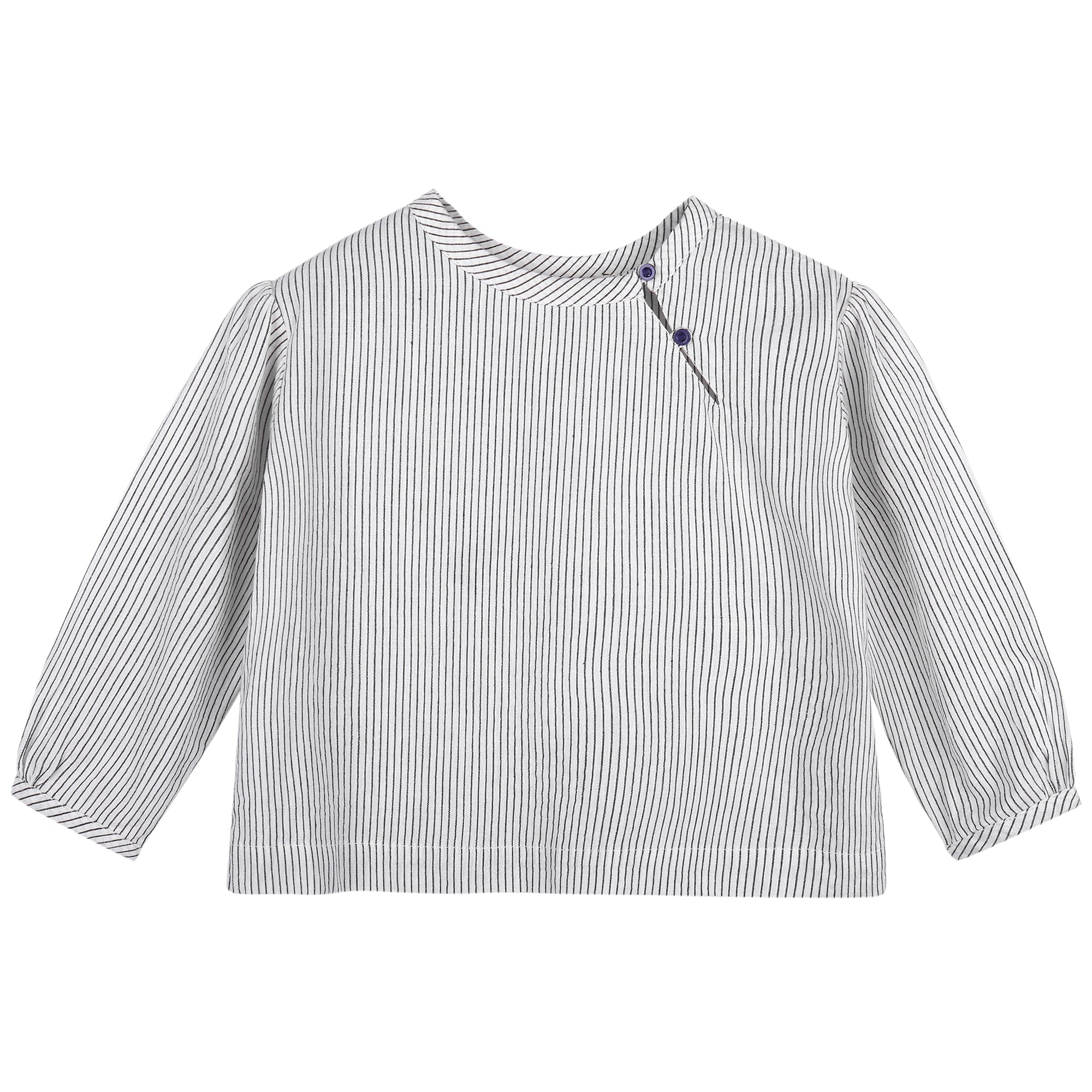 Girls Ecru Striped Shirt