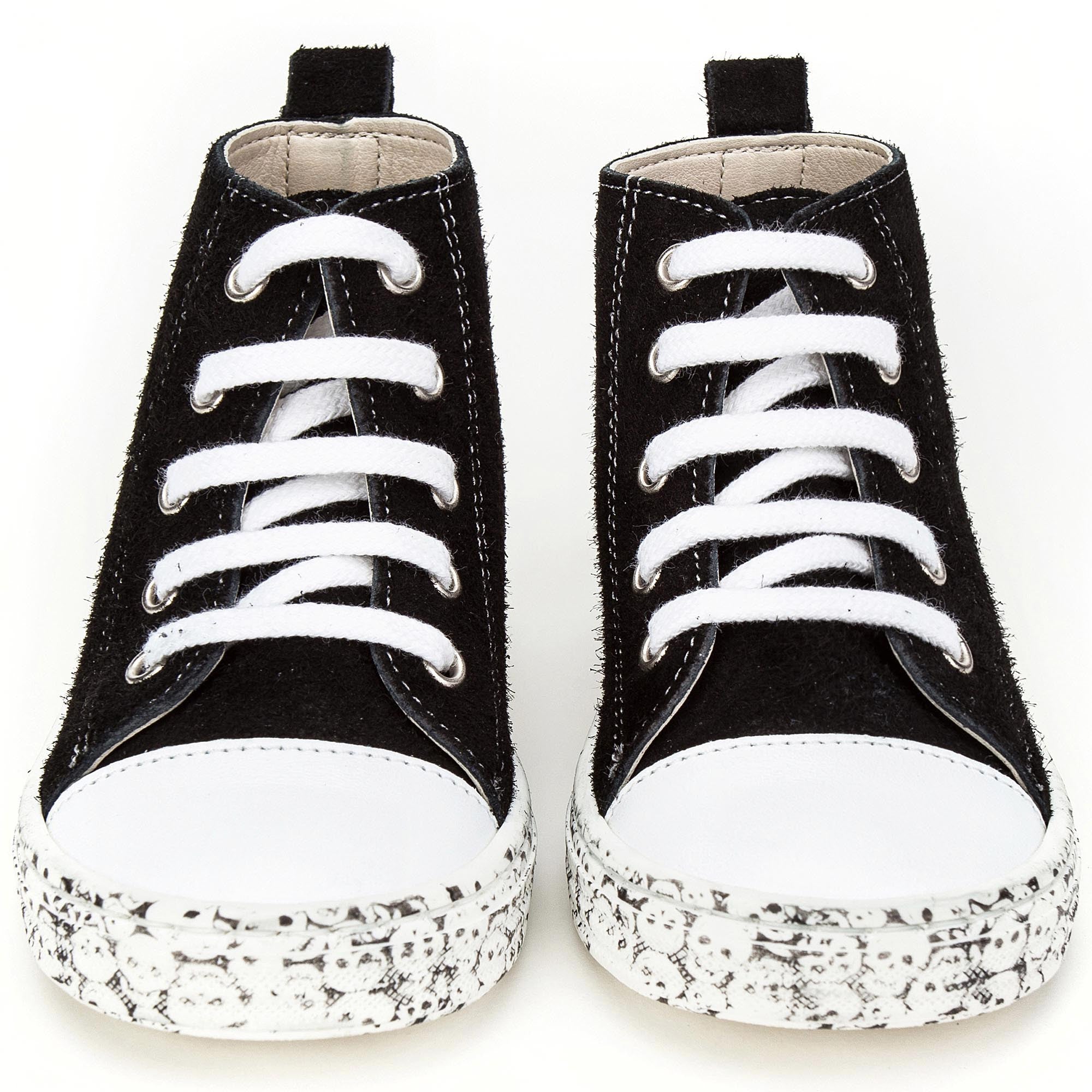 Girls Black High Top Mooring Rope Shoes