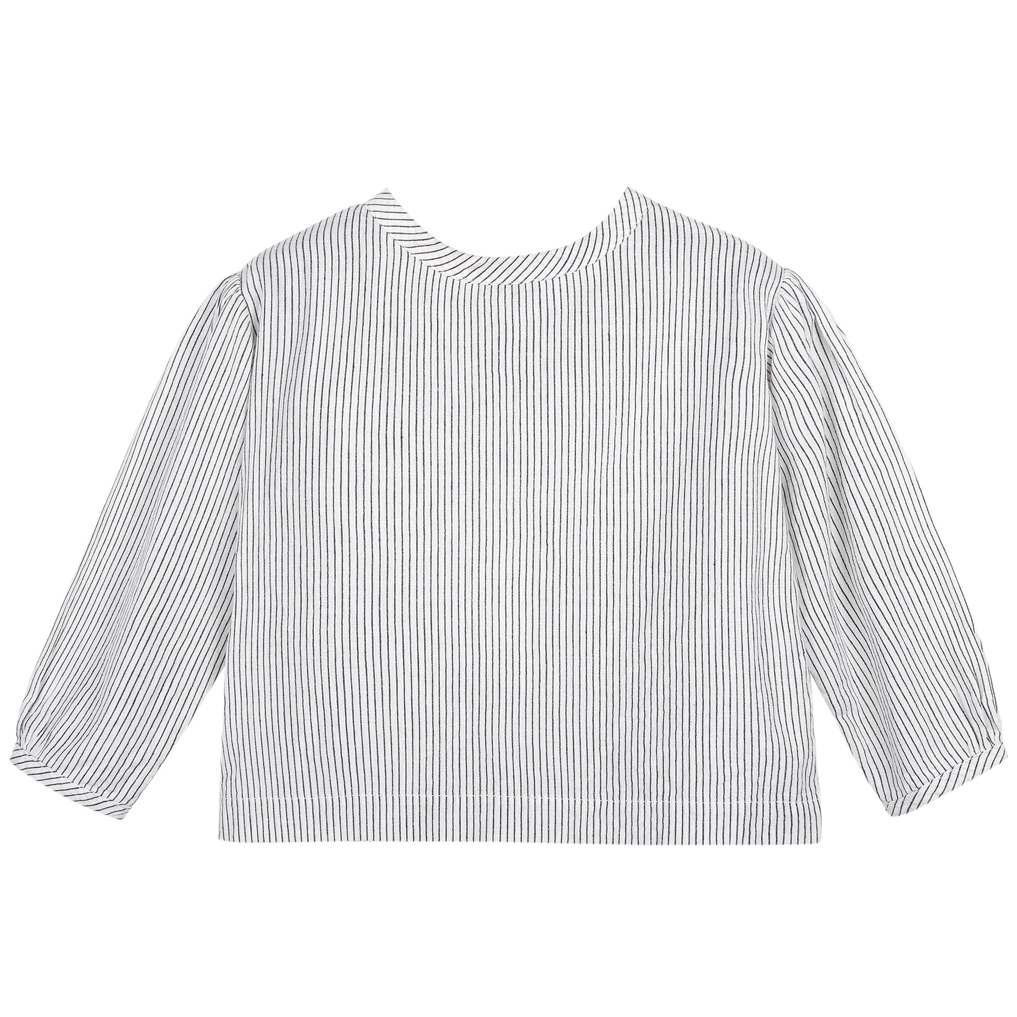 Girls Ecru Striped Shirt