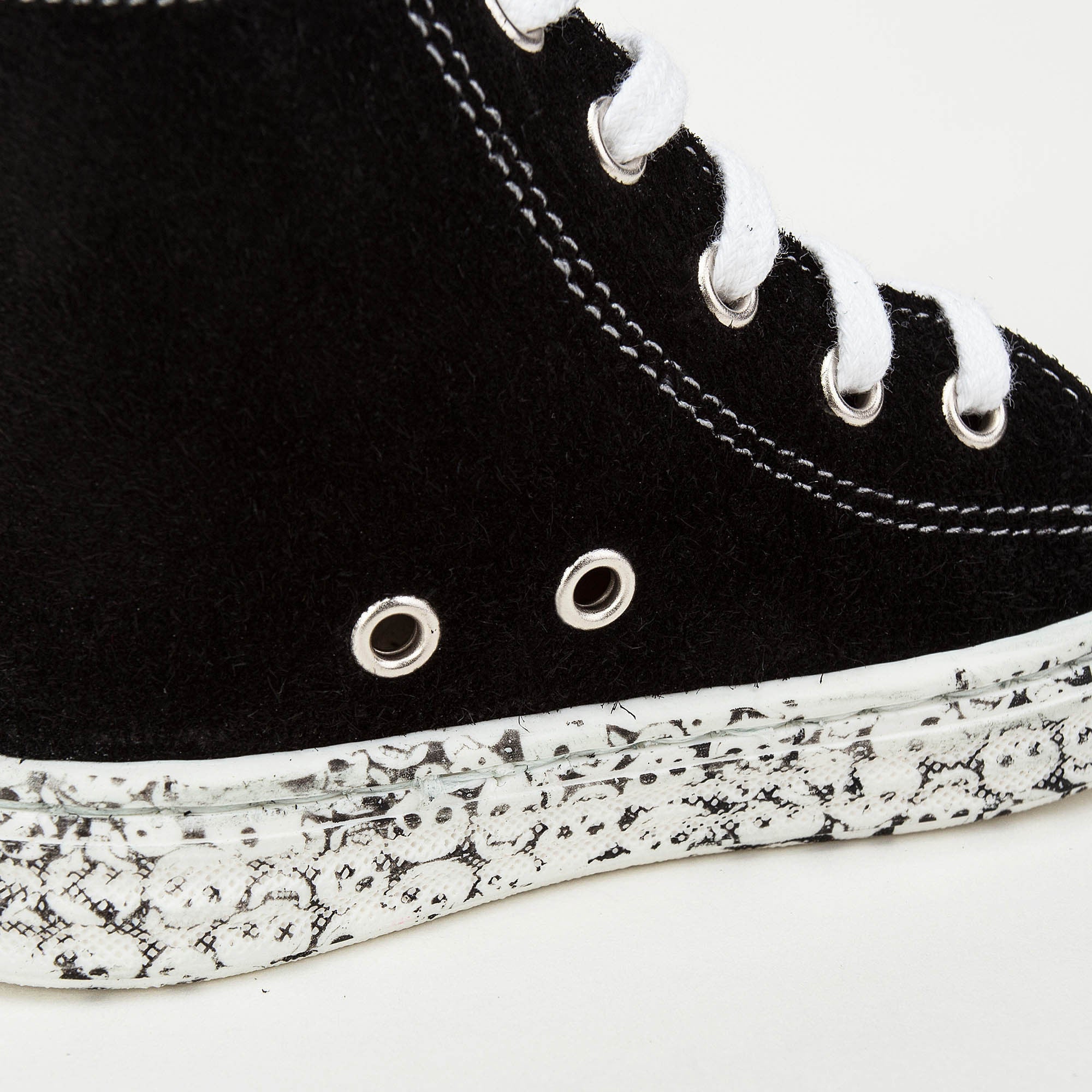 Girls Black High Top Mooring Rope Shoes