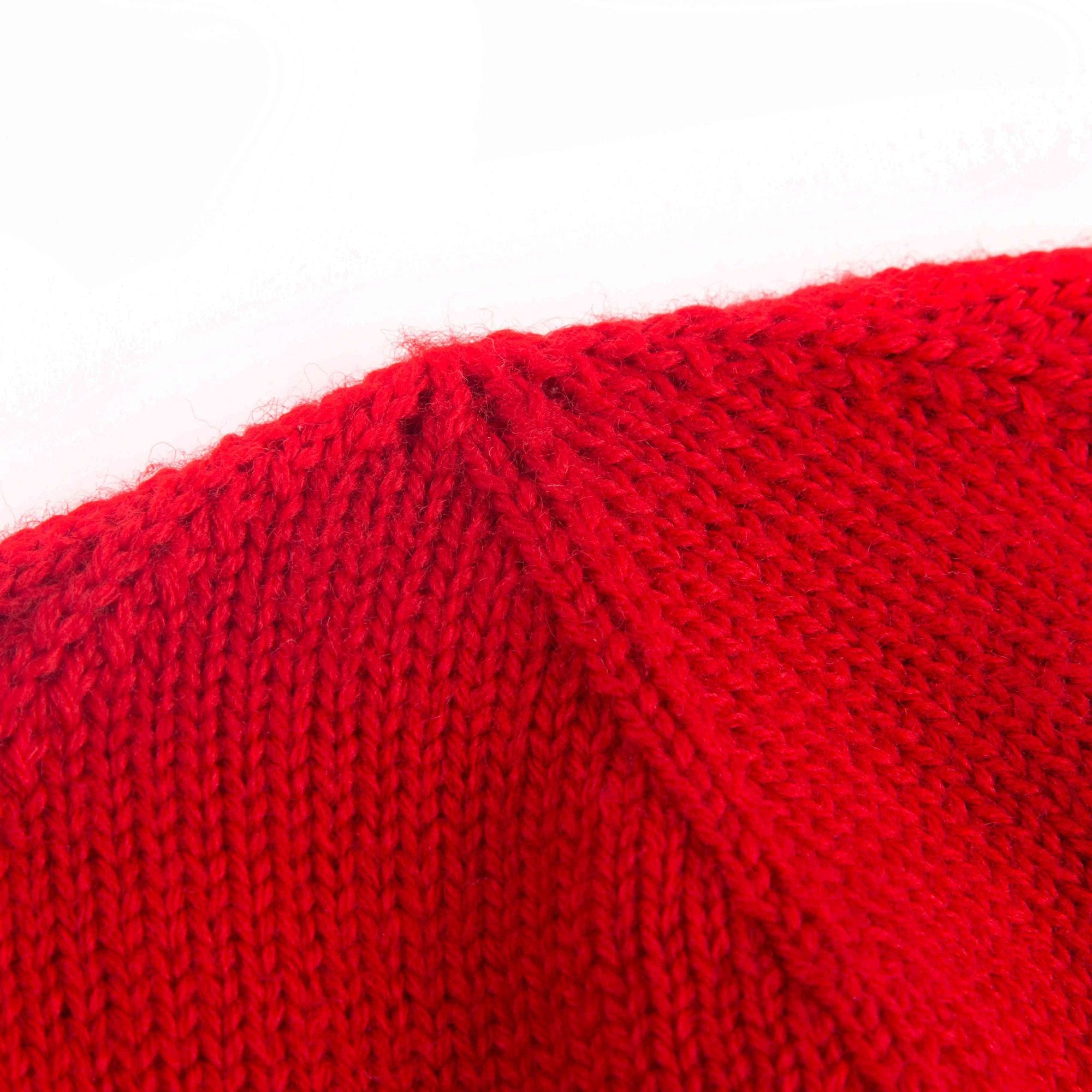 Girls Red Wool Hat With Bow