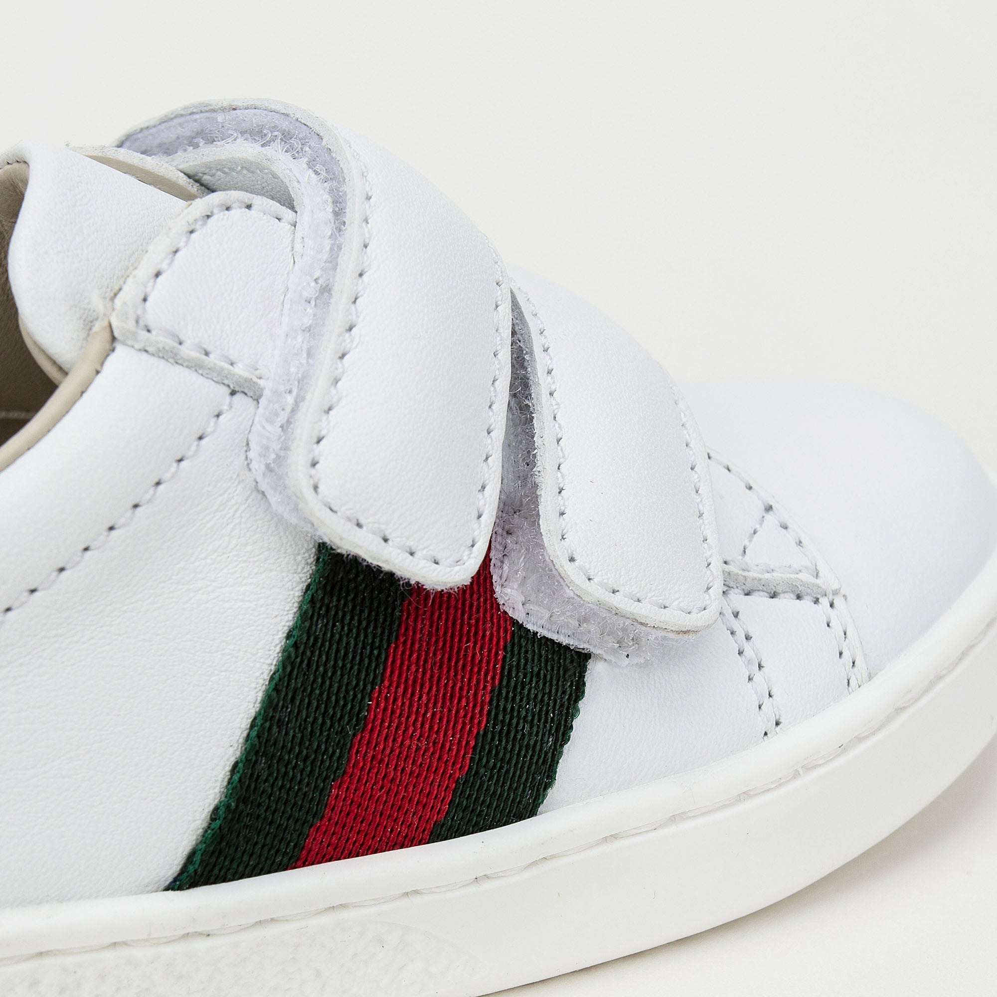 Baby White Velcro Leather Board Shoes