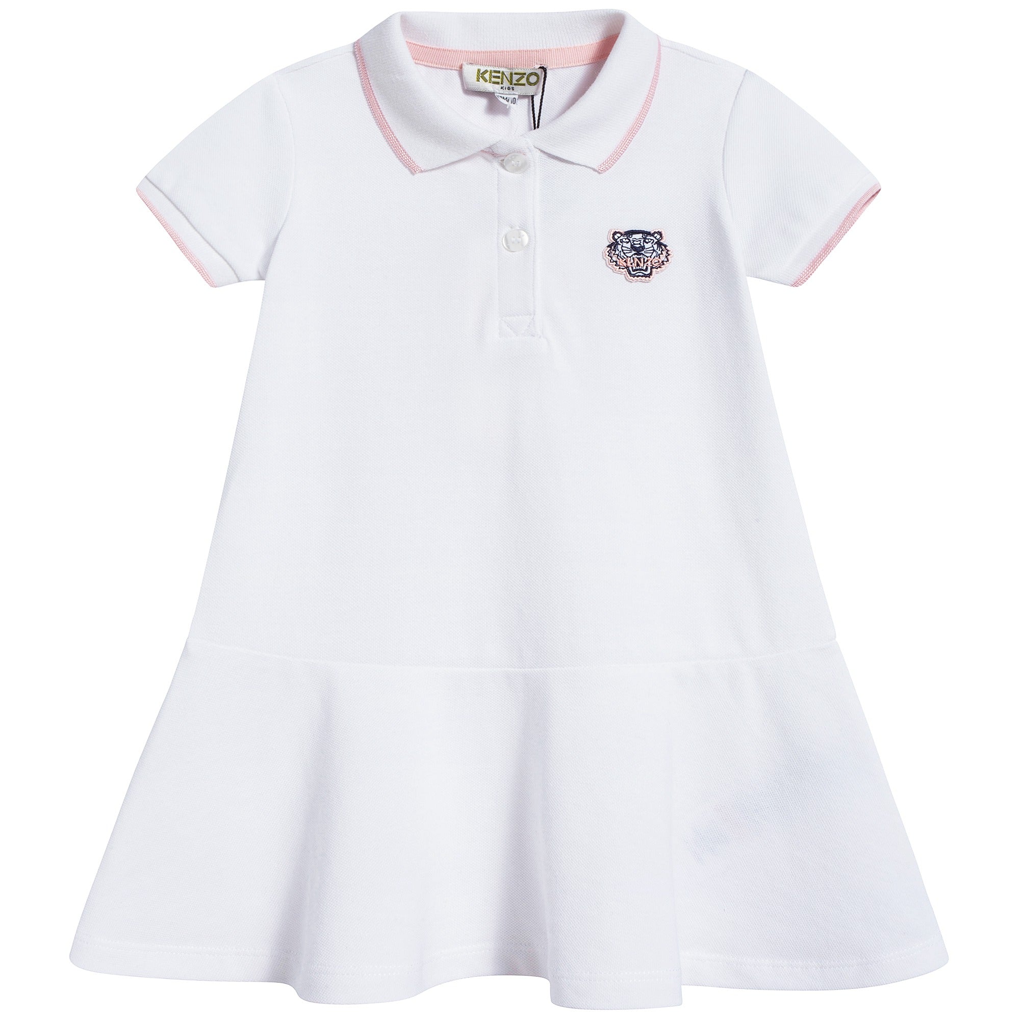 Baby Girls Optical White Cotton Dress