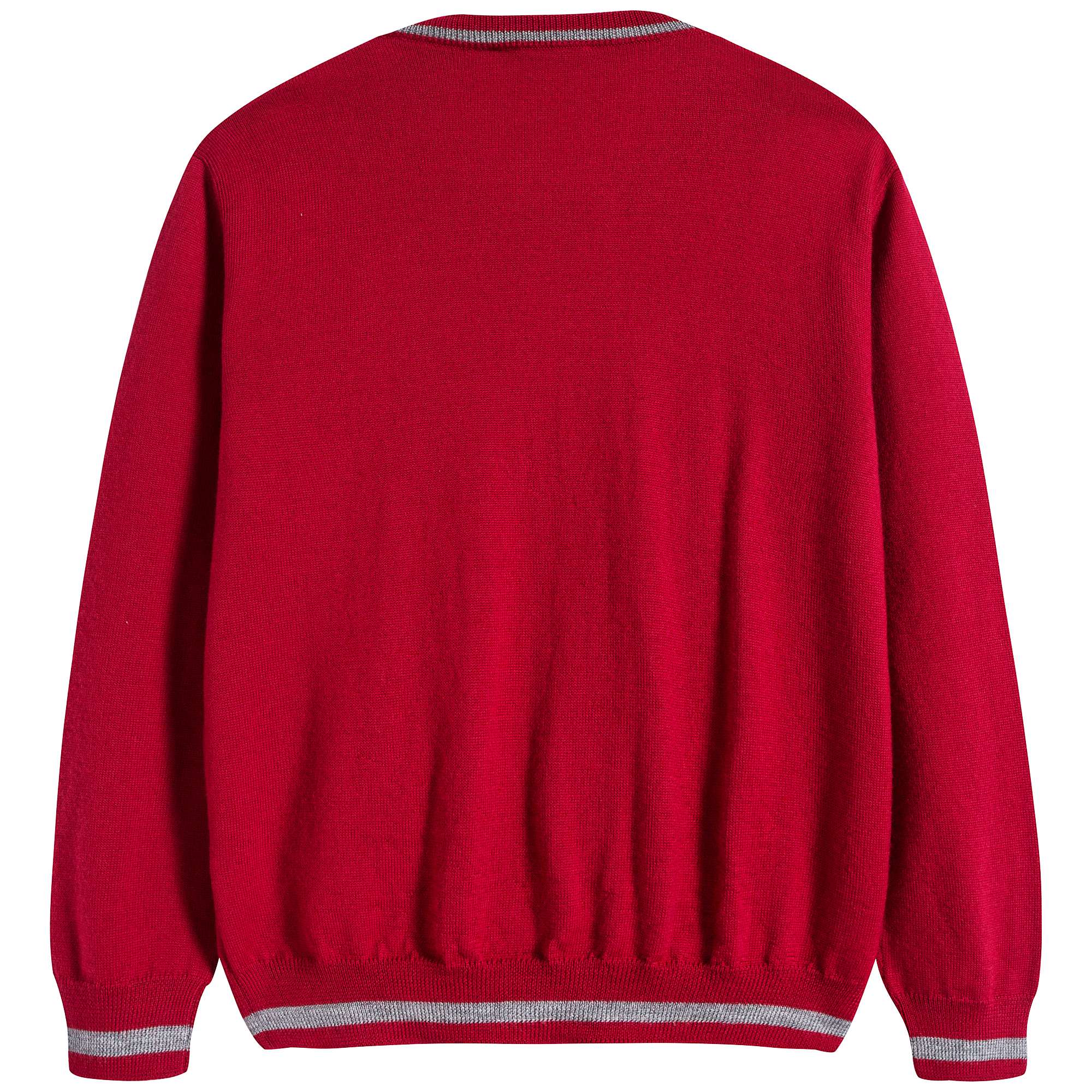 Boys Bright Red Zip Cardigan