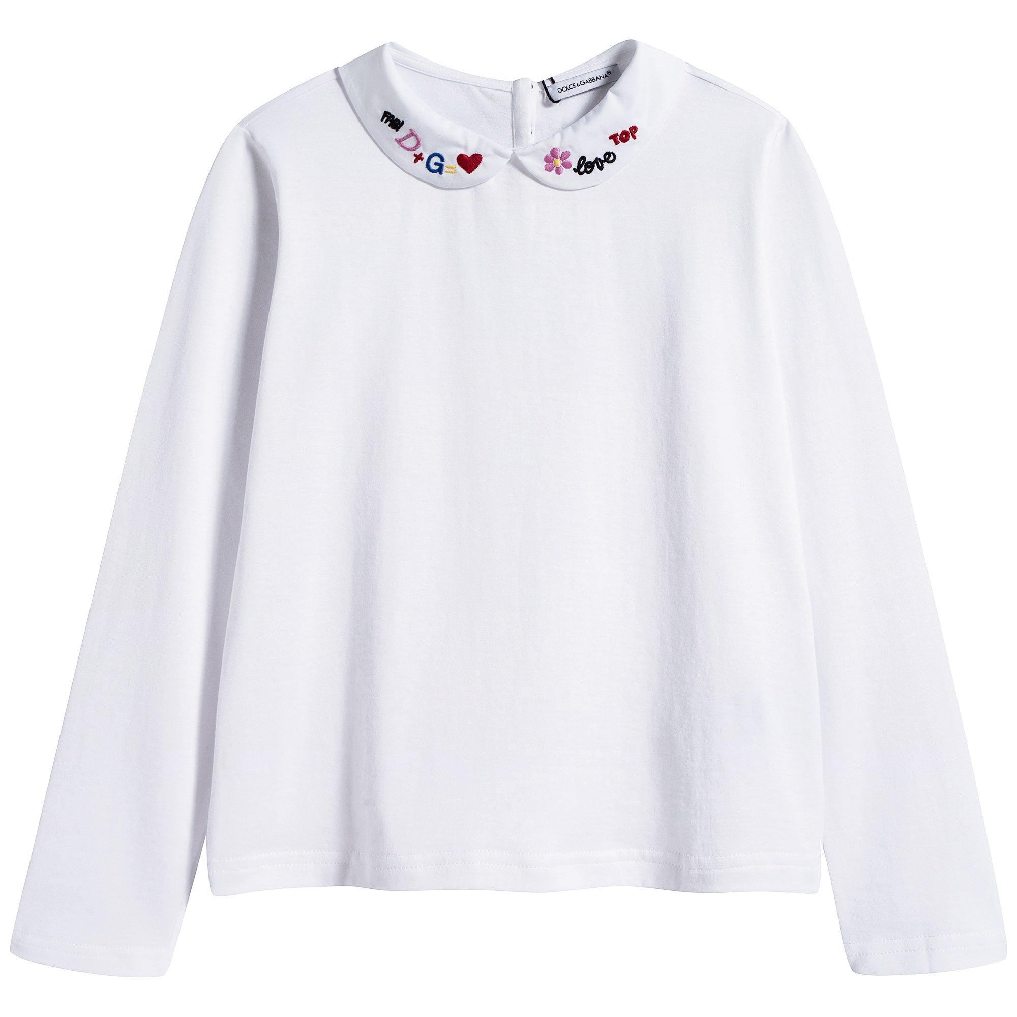 Girls Potical White Cotton T-shirt