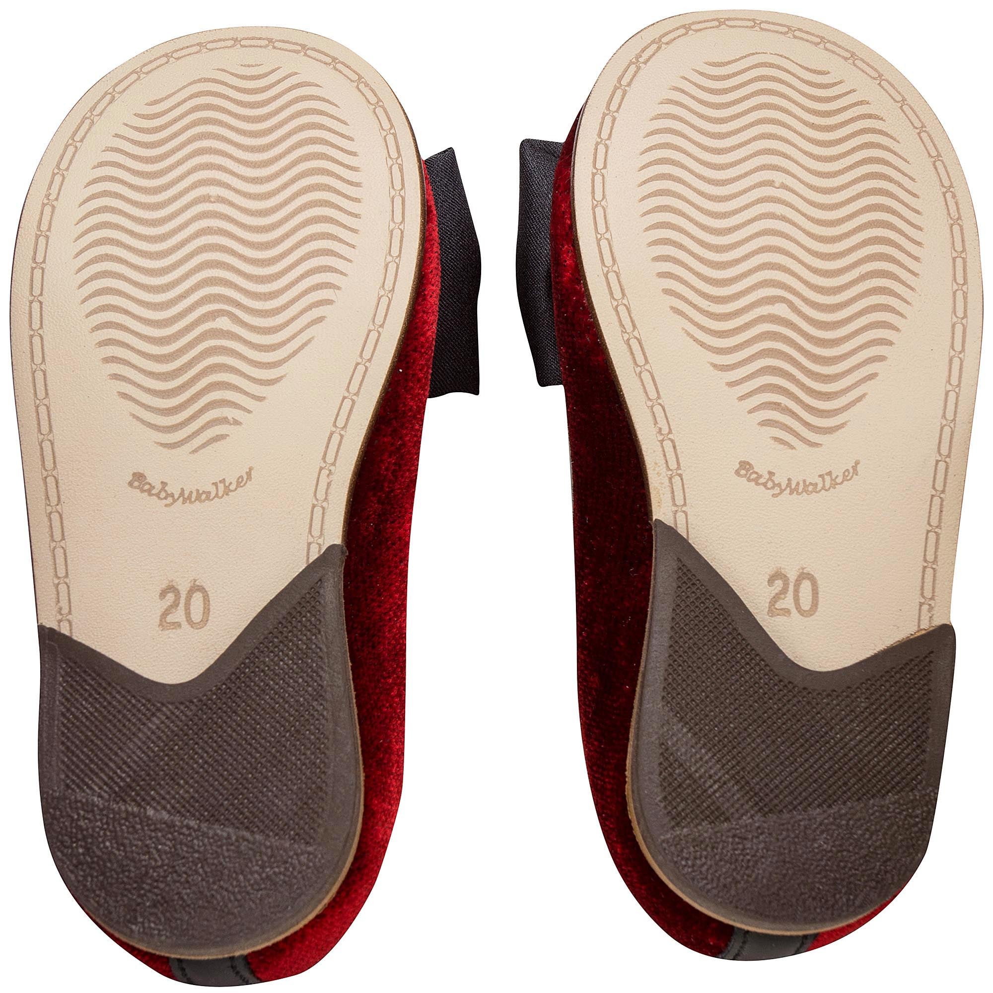 Girls Red Bow Trims Velcro Shoes