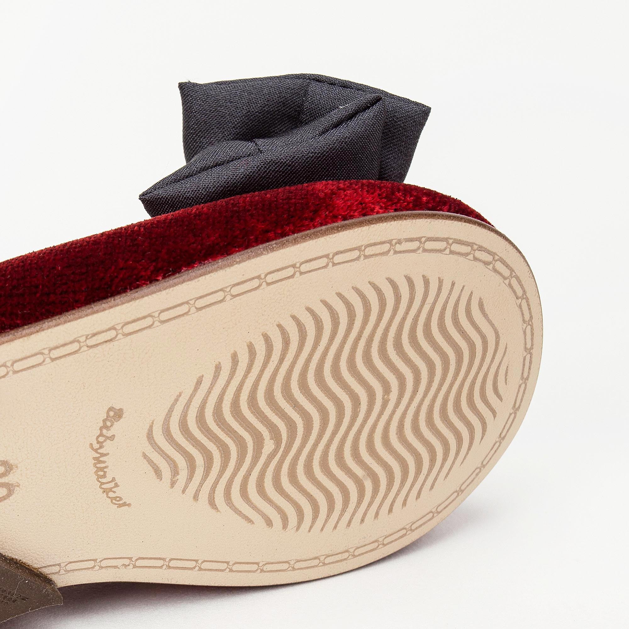 Girls Red Bow Trims Velcro Shoes